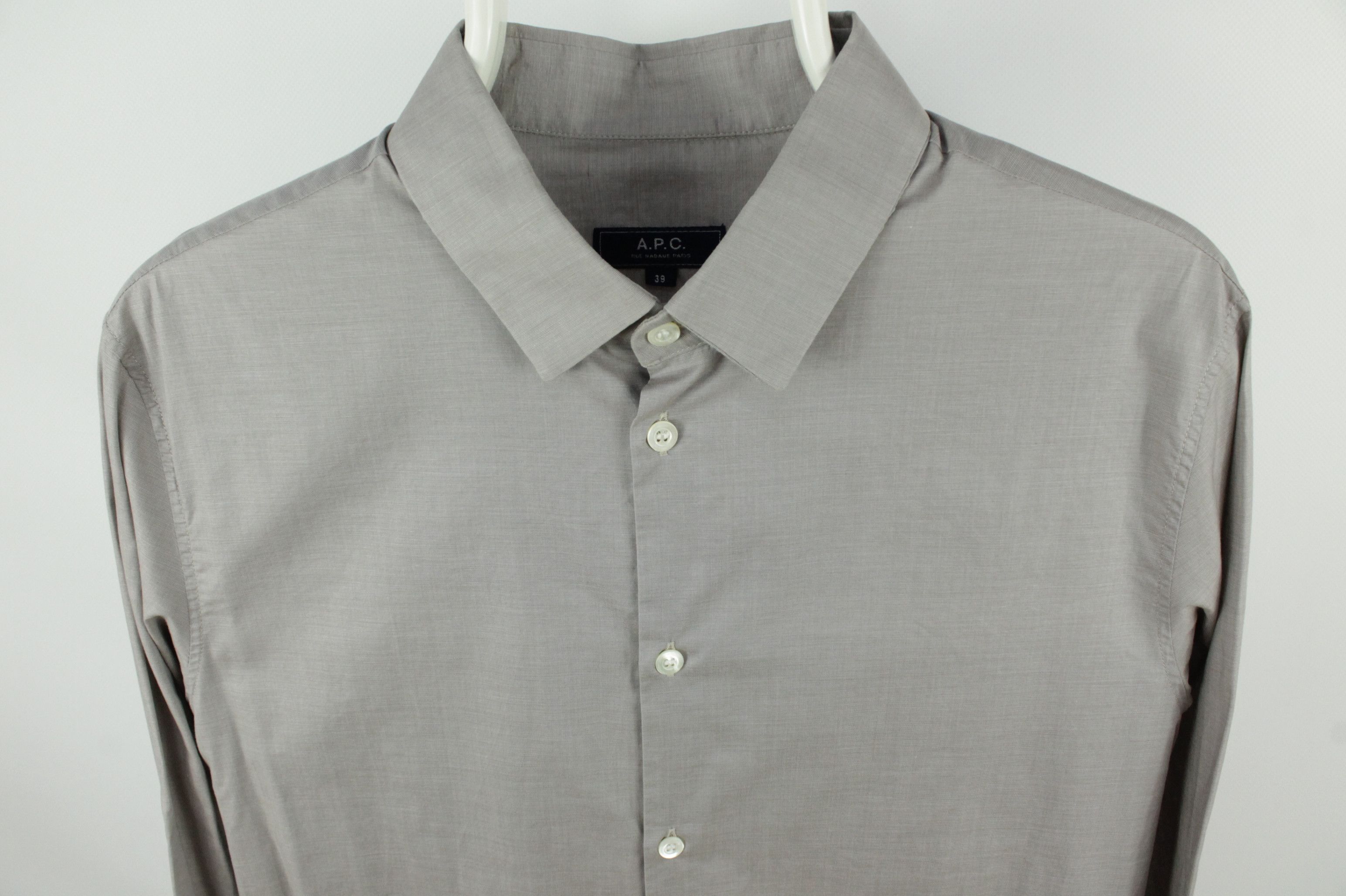 A.P.C. A.P.C. Light Cotton Longsleeve Slim Fit Formal Shirt Men's Size US M / EU 48-50 / 2 - 2 Thumbnail