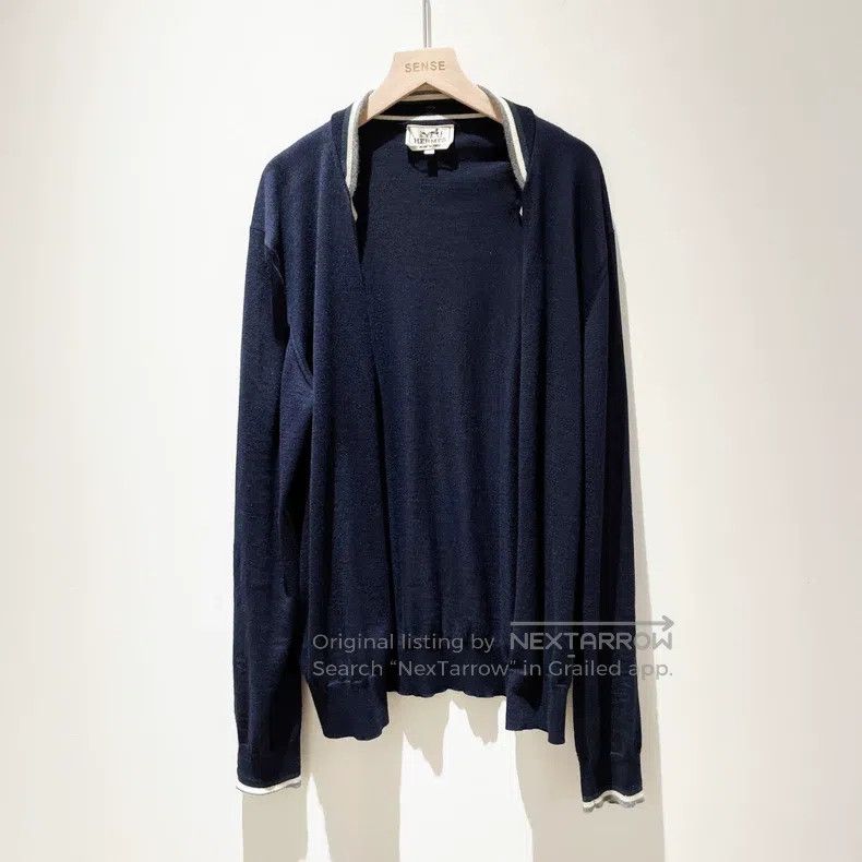 Hermes Hermes Cashmere zip-up knitted jacket Size M / US 6-8 / IT 42-44 - 1 Thumbnail