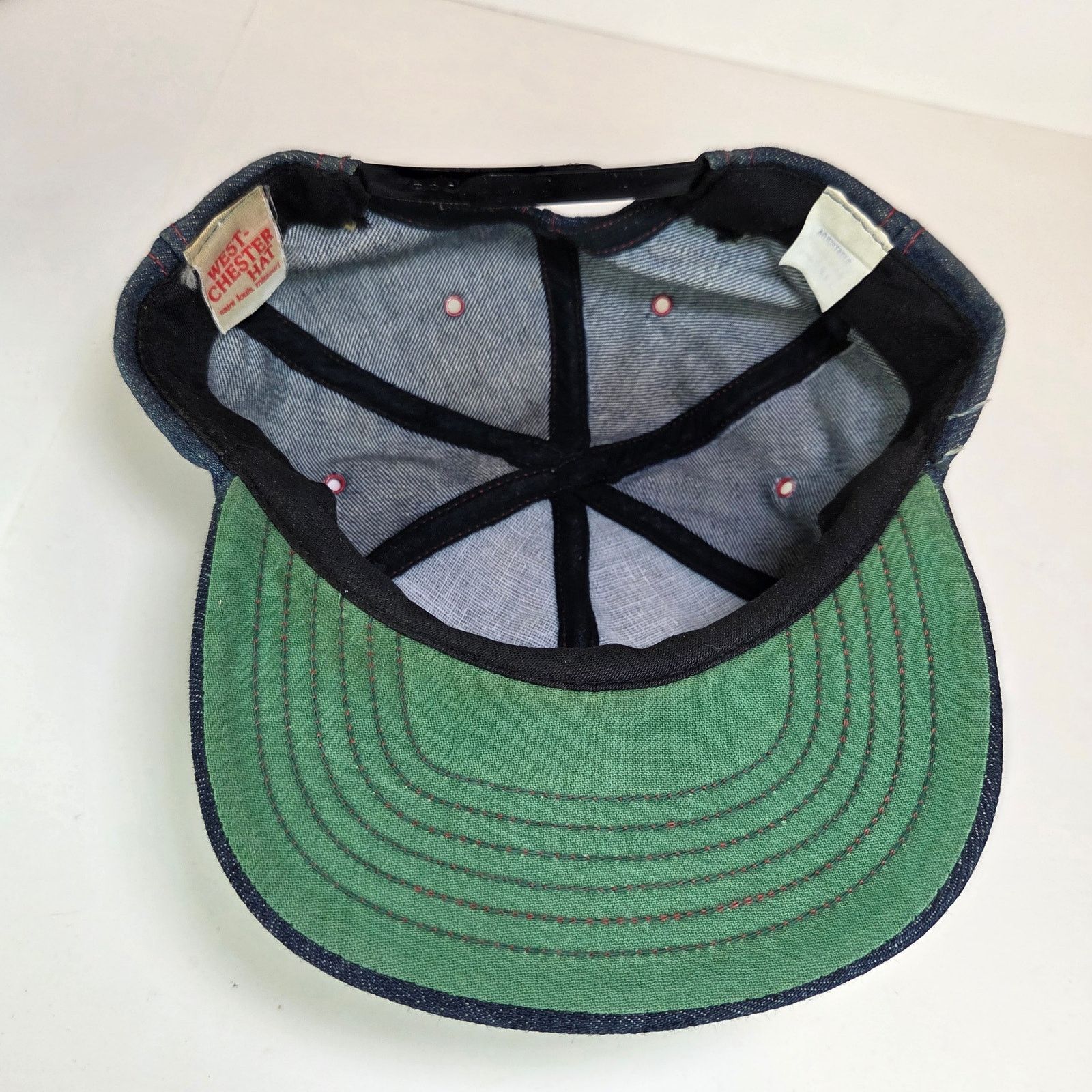 Budweiser Budweiser Denim Snapback Hat 80s USA Made Vintage Size ONE SIZE - 8 Thumbnail