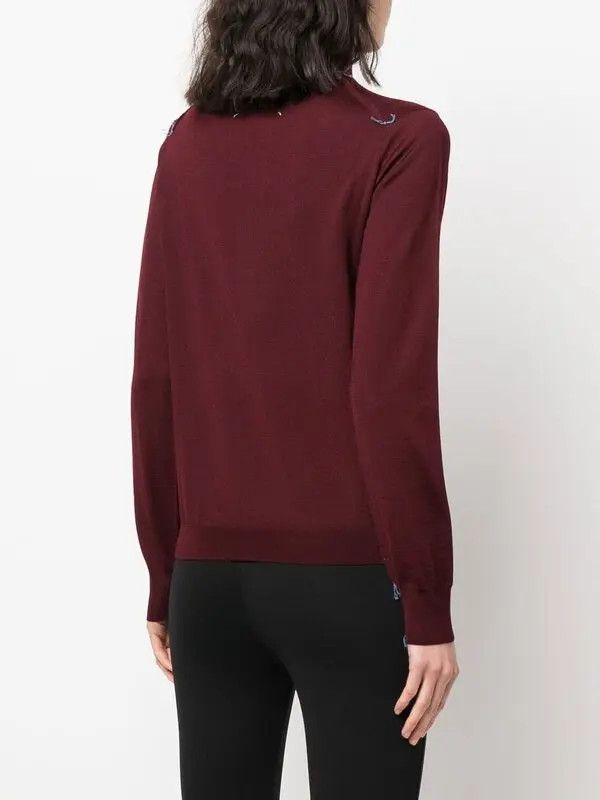 Maison Margiela o1y0625 Turtleneck Sweater in Burgundy Size M / US 6-8 / IT 42-44 - 4 Thumbnail