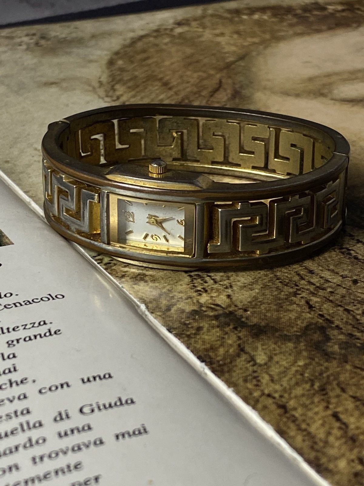 Hysteric Glamour Vintage Greek Key Bangle Watch Retro Futuristic Size ONE SIZE - 1 Thumbnail