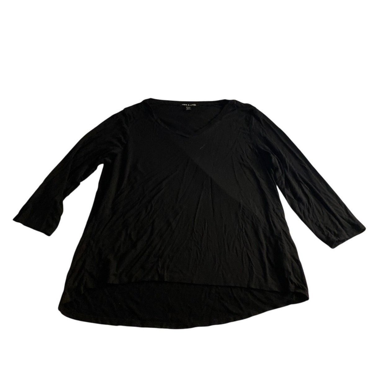 Other Minimalist Black High-Low Tunic Top Cable & Gauge Size XL Size XL / US 12-14 / IT 48-50 - 2 Thumbnail
