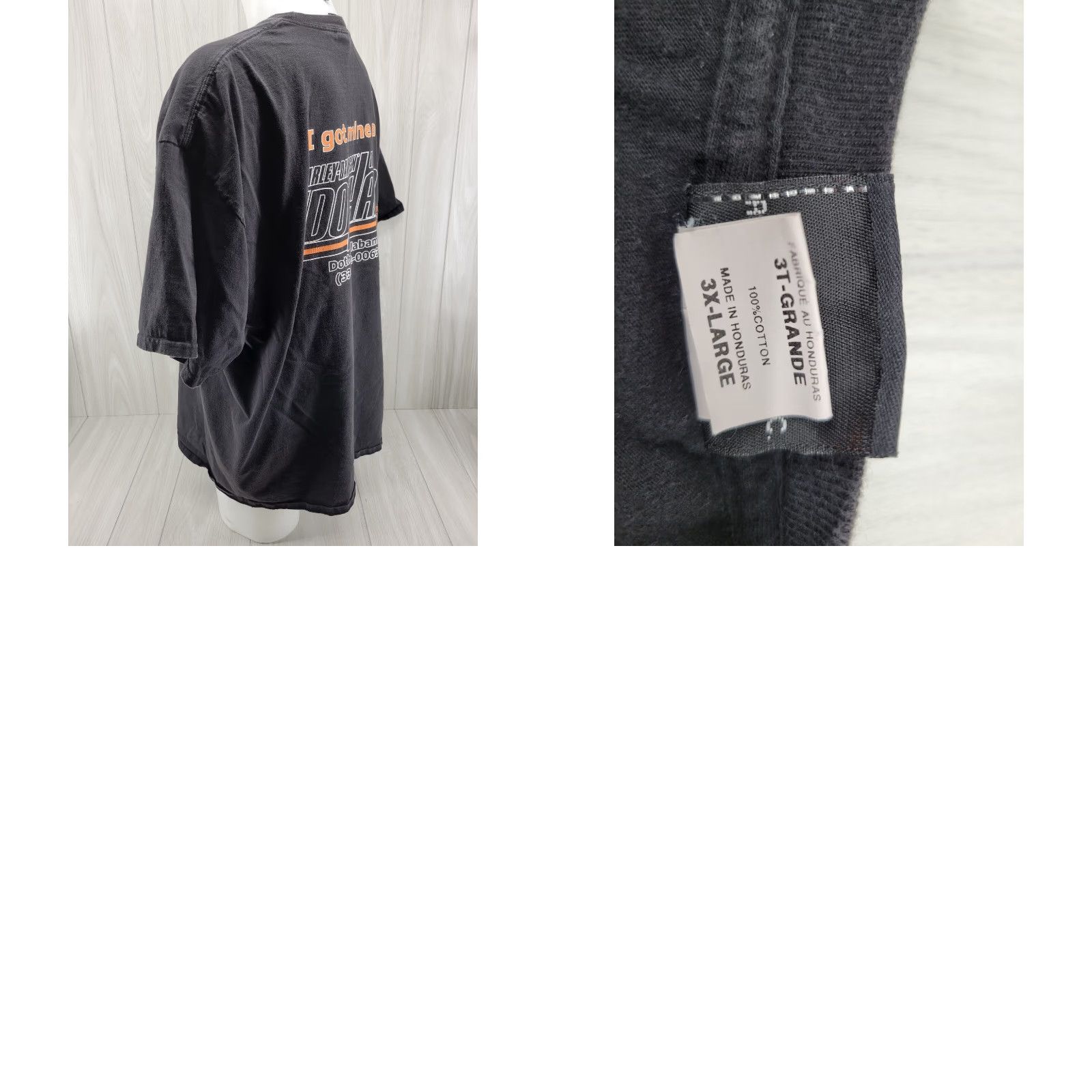 Harley Davidson Harley-Davidson T-Shirt Mens 3XL Black I Got Mine At Dothan Alabama Solid Short Sleeve Logo Print Vintage No Size US XXL / EU 58 / 5 - 8 Thumbnail