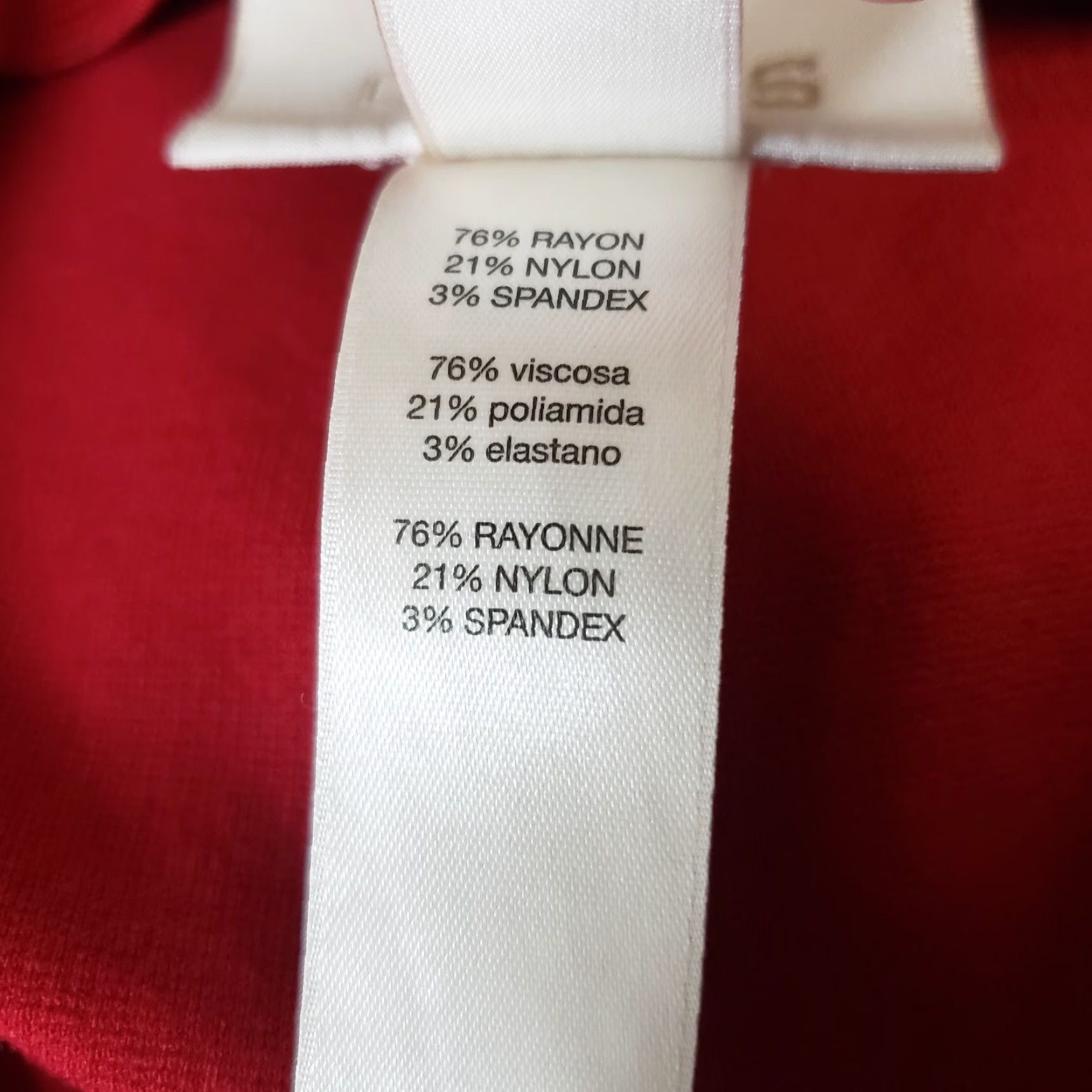 Vintage Chico's Womens Cropped Pants Sz 6 Red Mid Rise Rayon Blend Pull On Flat Front Cropped 26 Inseam Size 28" / US 6 / IT 42 - 7 Thumbnail