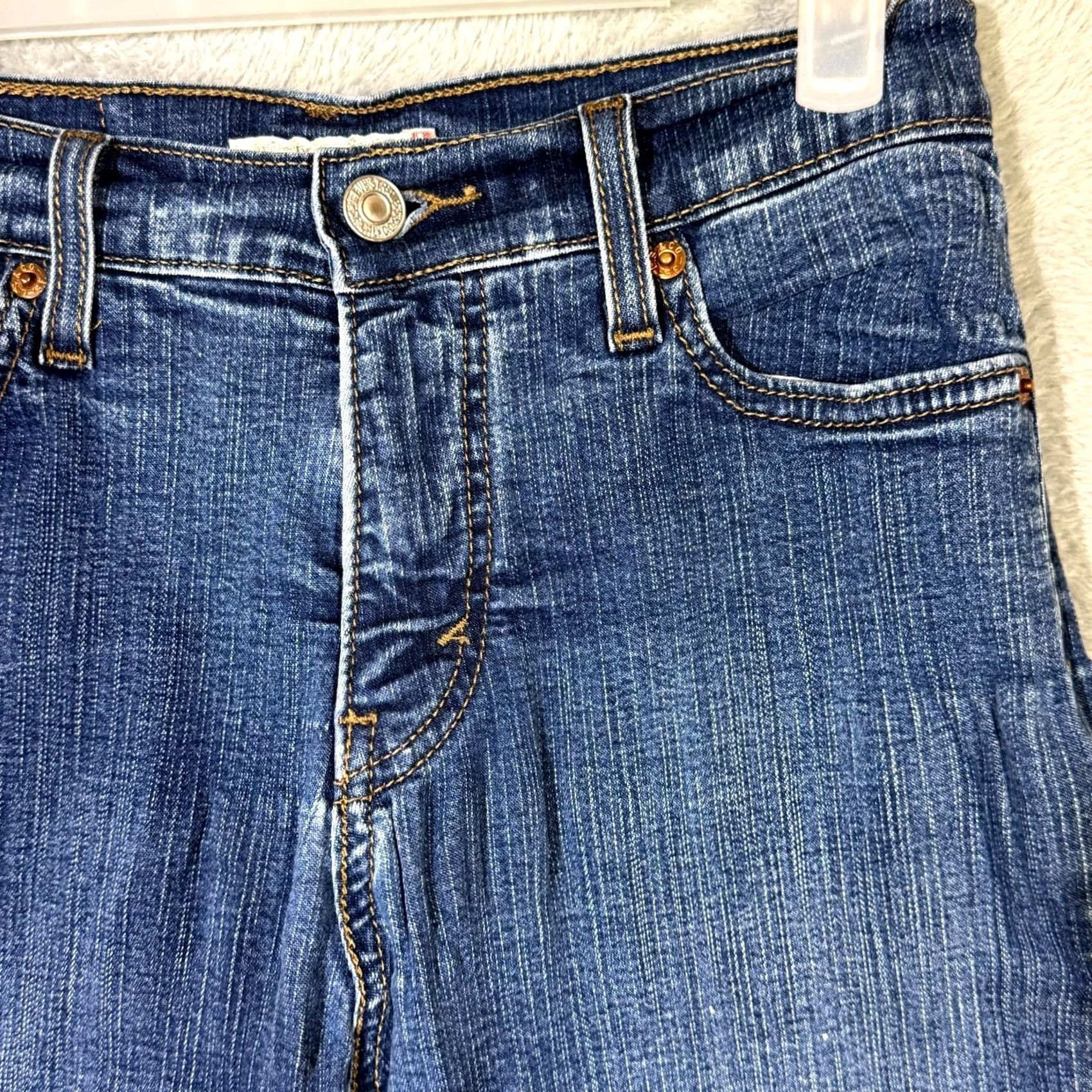 Levi's Levi’s 512 Jeans Women’s 4M Mid Rise Straight Slimming Blue Denim Shirt? Size 27" / US 4 / IT 40 - 5 Thumbnail