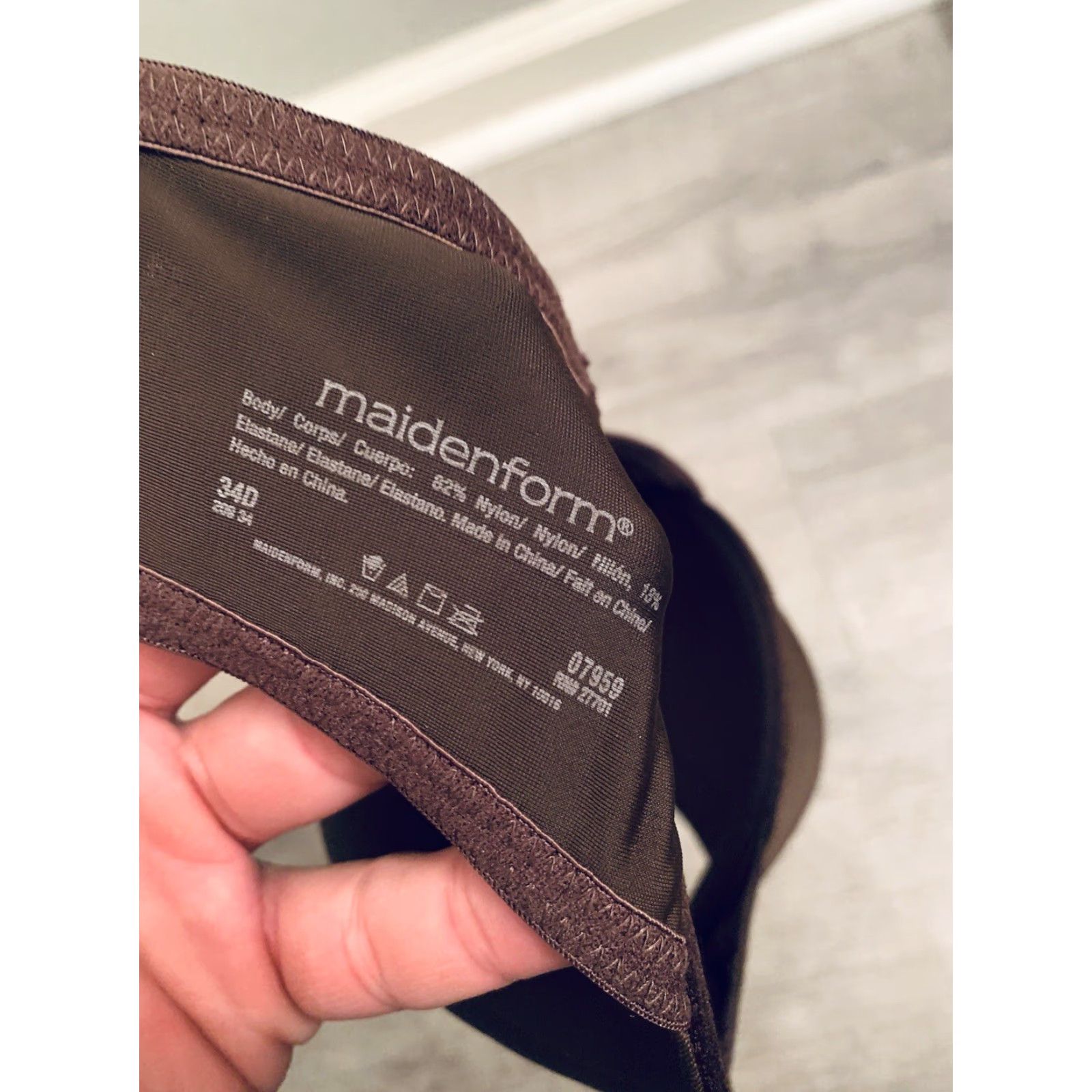 Vintage Maidenform Full Coverage Bra 34D Brown Size ONE SIZE - 3 Thumbnail