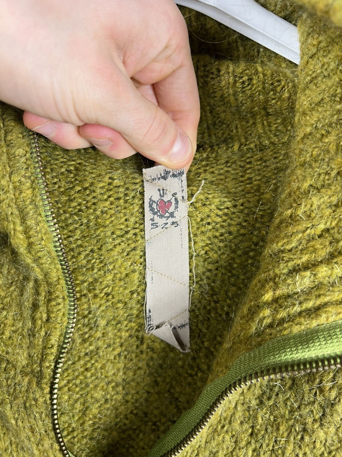 Vintage Vintage 90s einstein prog prod mohair cardigan sweater knit Size S / US 4 / IT 40 - 14 Thumbnail