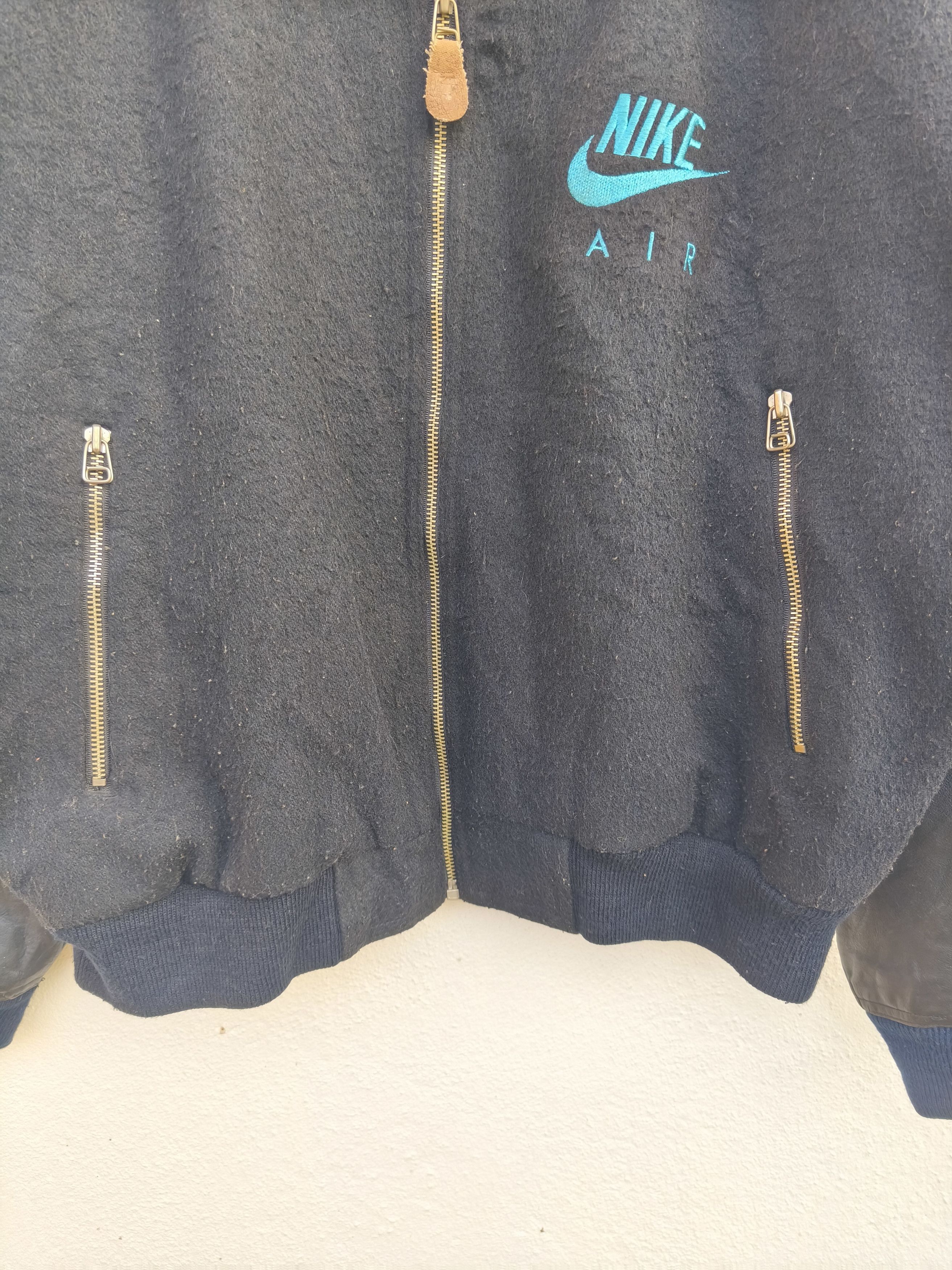 Nike Vintage Nike Jacket Varsity Leather Wool Nike Air Letterman Size US M / EU 48-50 / 2 - 12 Thumbnail