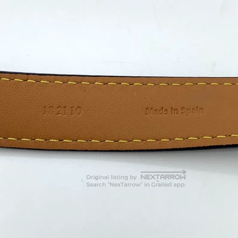 Loewe Loewe size 90 Black logo metal smooth buckle leather belt Size ONE SIZE - 8 Thumbnail