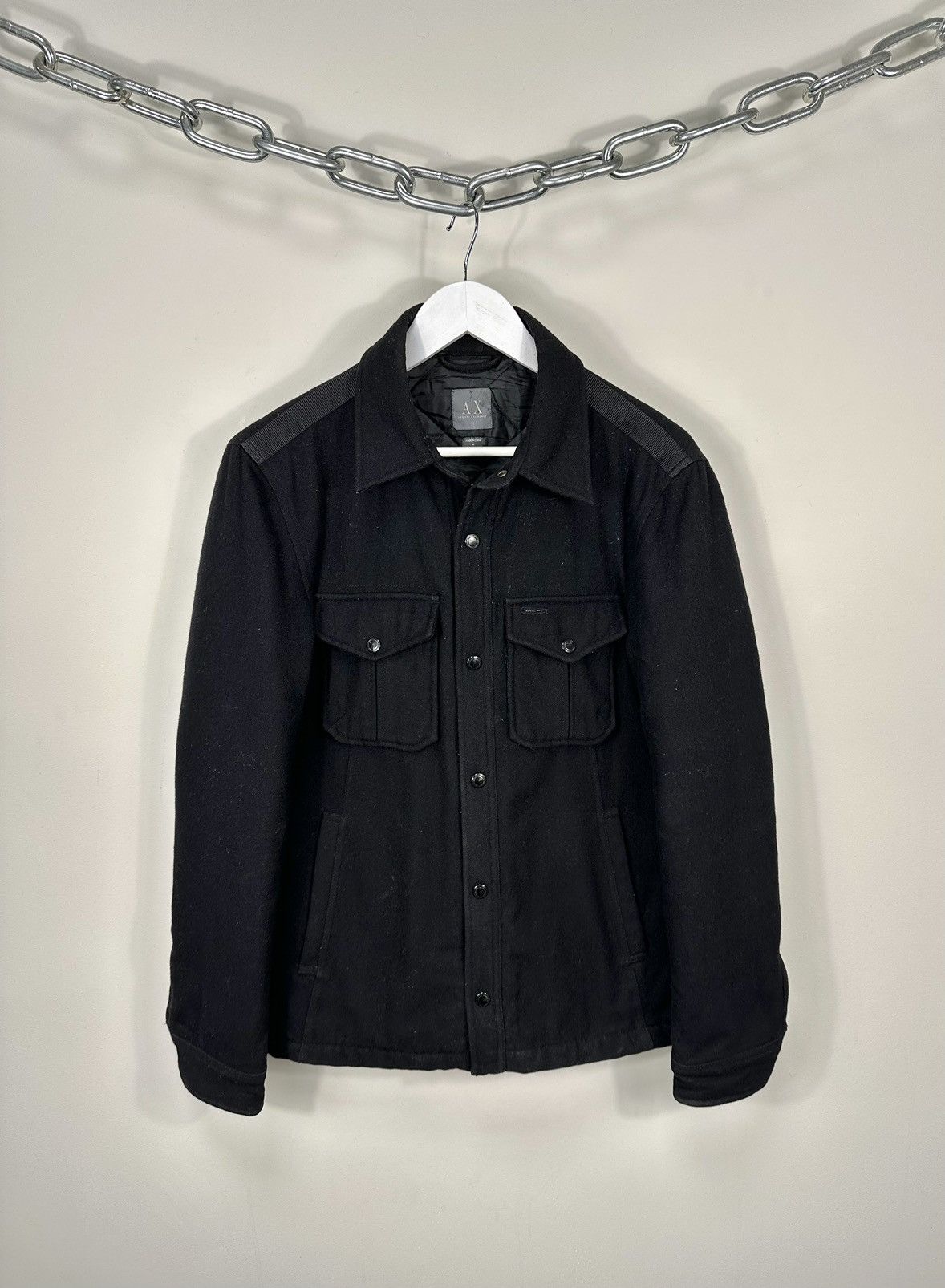 Armani Exchange Vintage Armani Exchange Luxury Designer Archival Wool Jacket Size US M / EU 48-50 / 2 - 1 Thumbnail