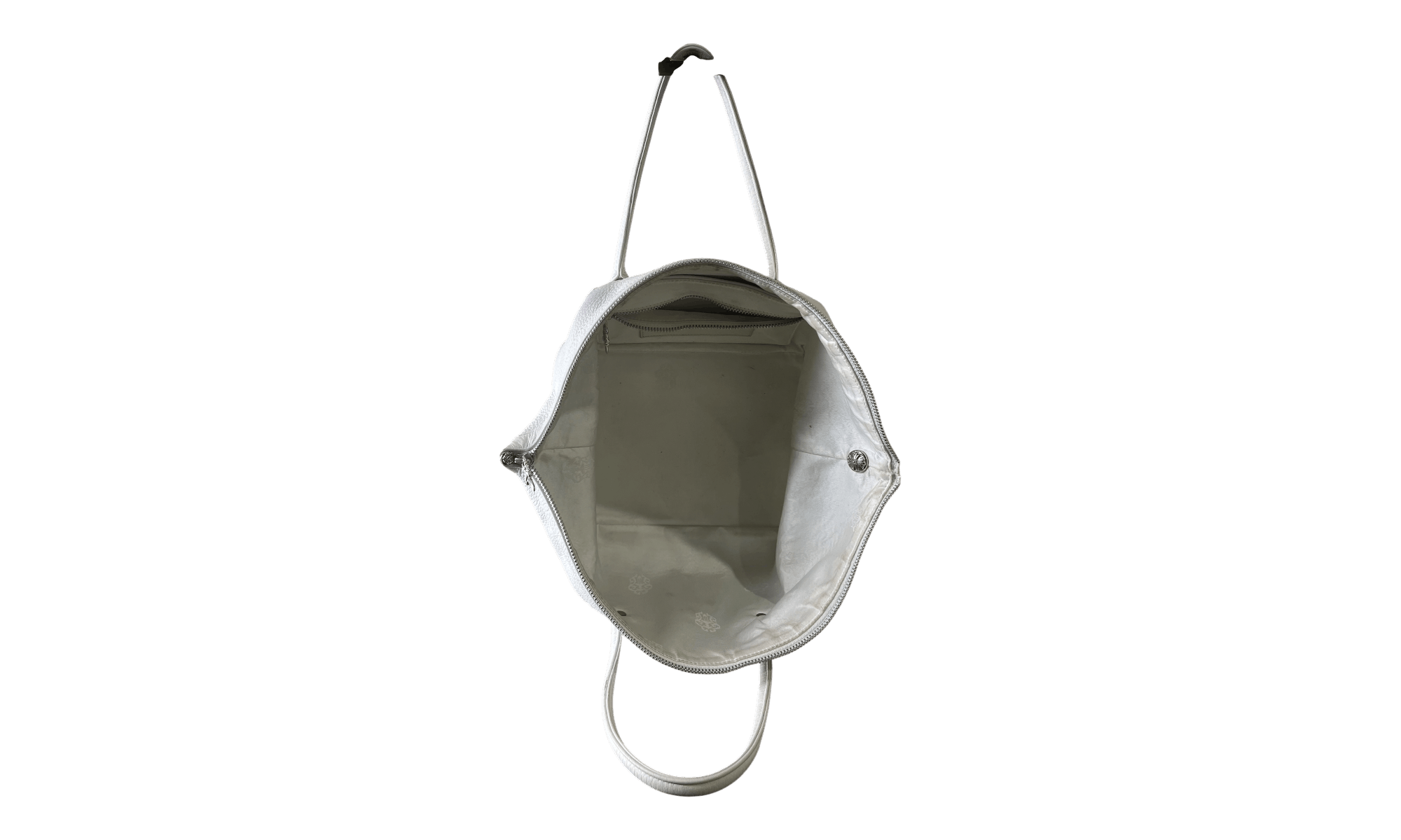 Chrome Hearts White Leather Monica Bag With Silver Cross Logo (Pre-Owned) Size ONE SIZE - 8 Thumbnail