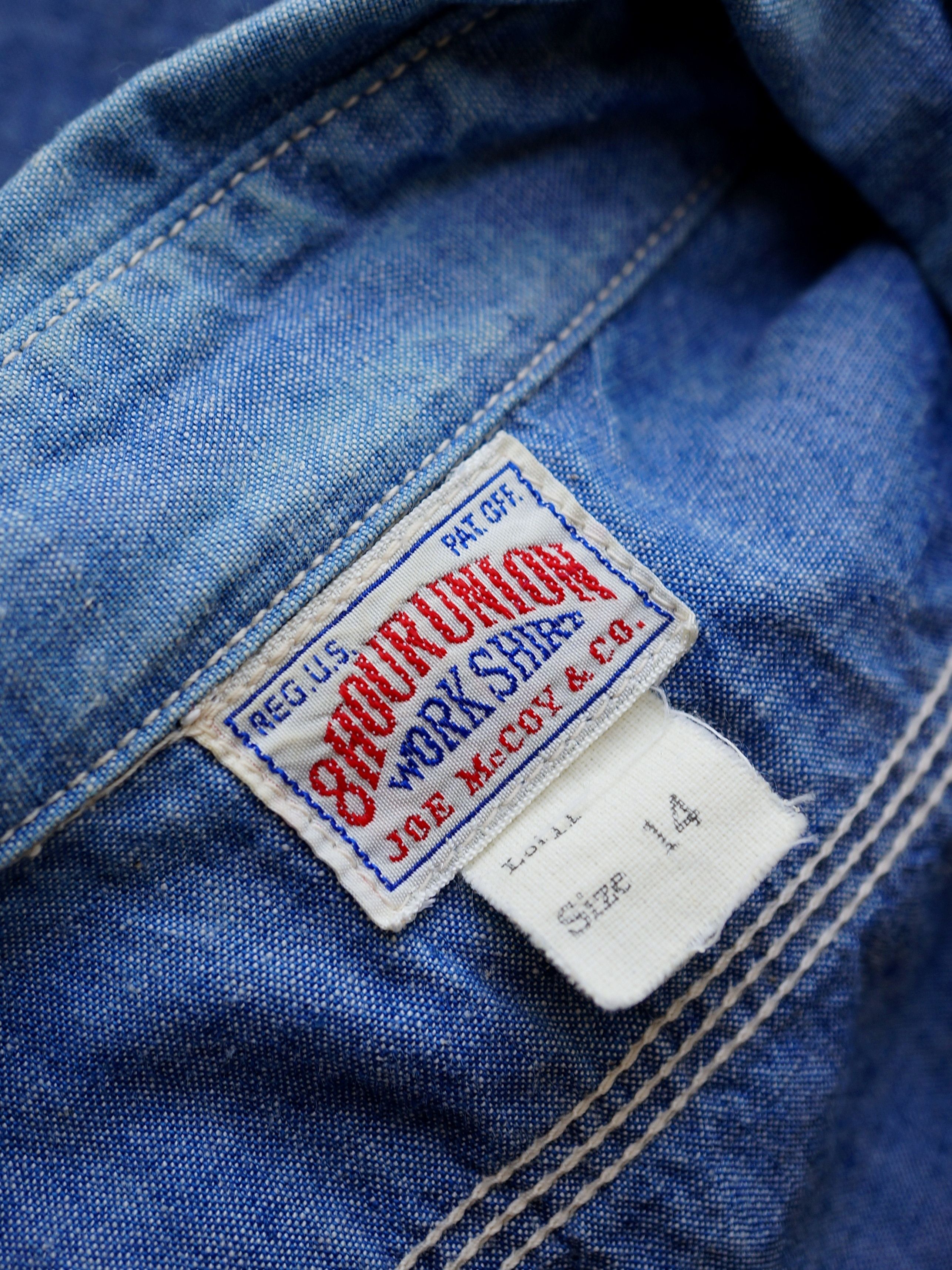 The Real McCoy's Joe McCoy 8 Hours Union Chambray Shirts Size US S / EU 44-46 / 1 - 4 Thumbnail