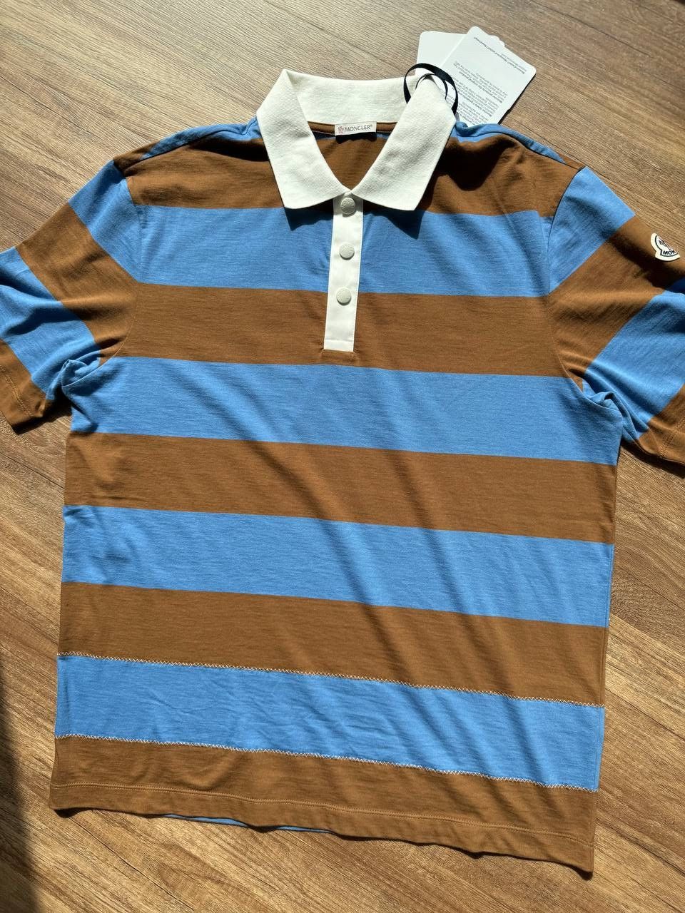 Moncler Moncler SS Striped Polo Size US M / EU 48-50 / 2 - 7 Thumbnail