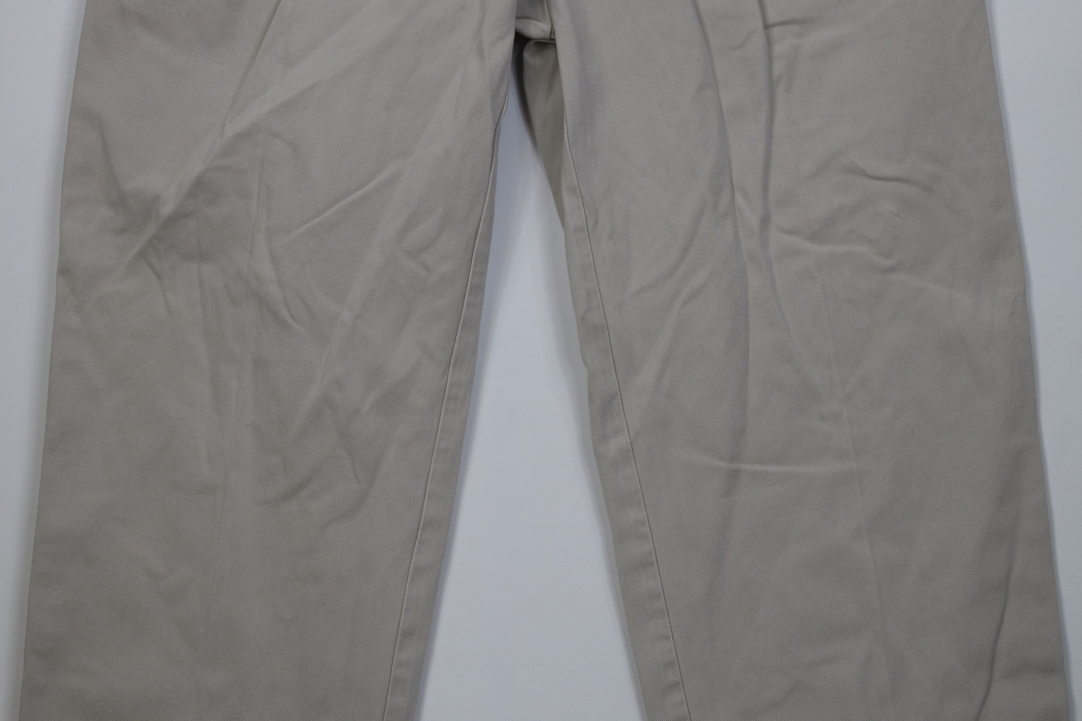 Ralph Lauren Vintage 90s Ralph Lauren Wide Leg Chino Pants Beige Cotton Size US 34 / EU 50 - 3 Thumbnail
