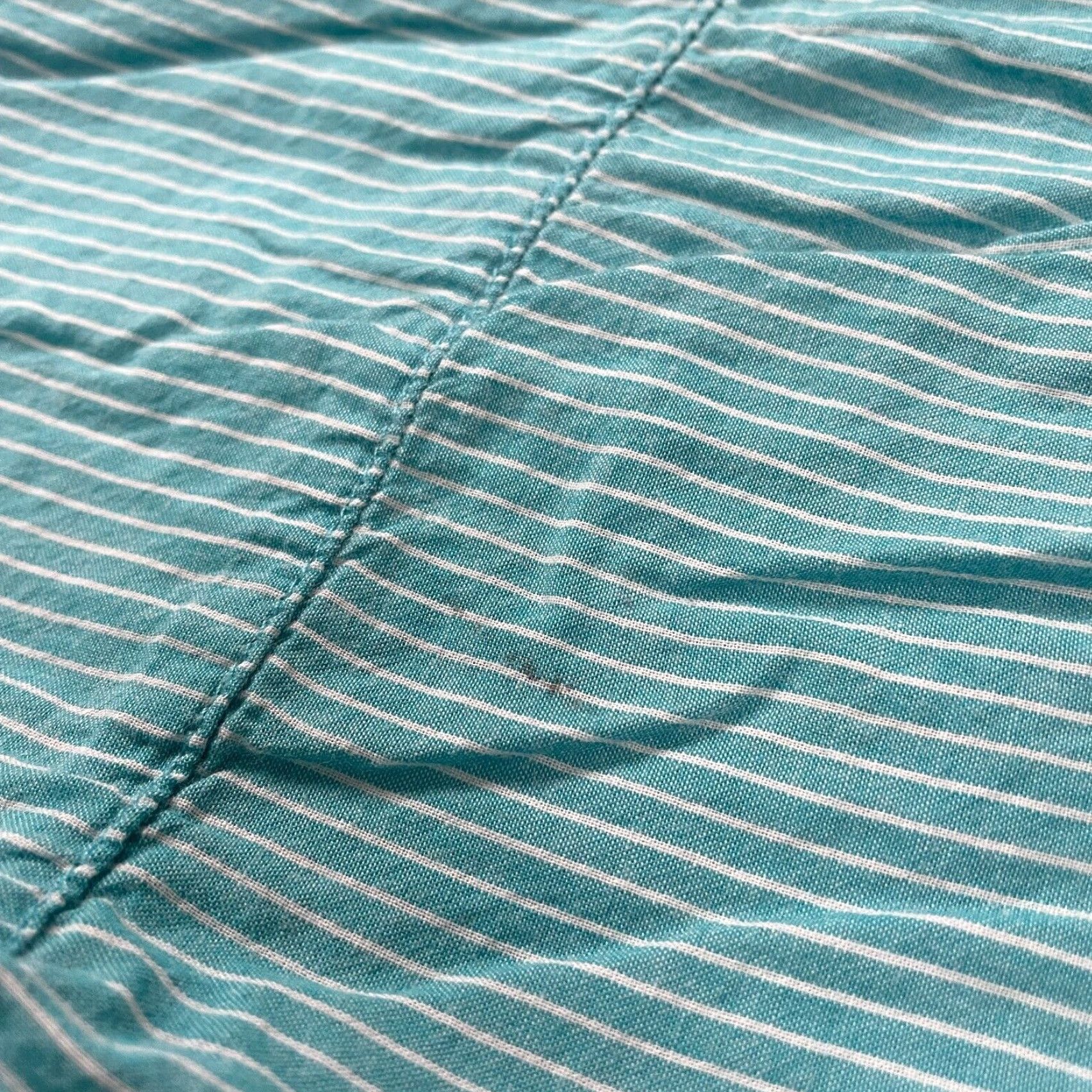 Faded Glory Faded Glory Blouse Womens 3XL Blue White Stripe Raglan Sleeve Henley Casual Size XXL / US 16-18 / IT 52-54 - 5 Thumbnail