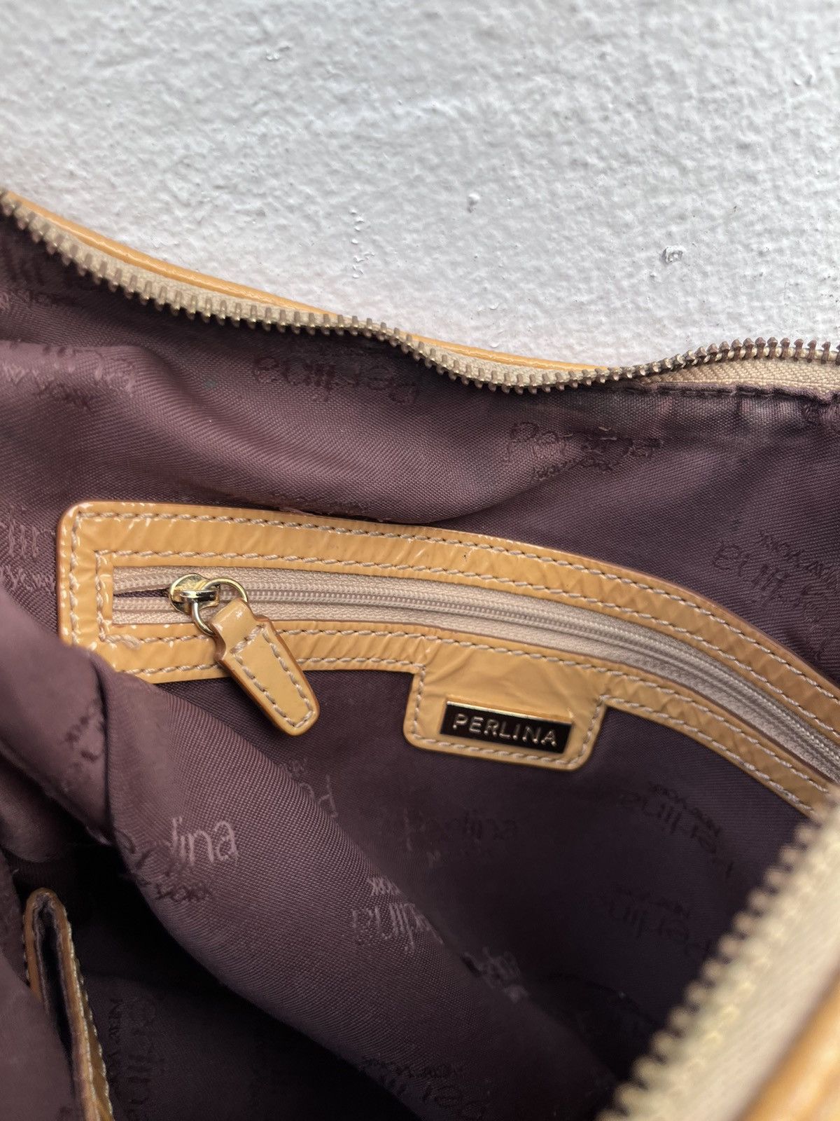 Vintage MUSTARD HOBO LEATHER BAG “PERLINA NEW YORK” Size ONE SIZE - 6 Thumbnail