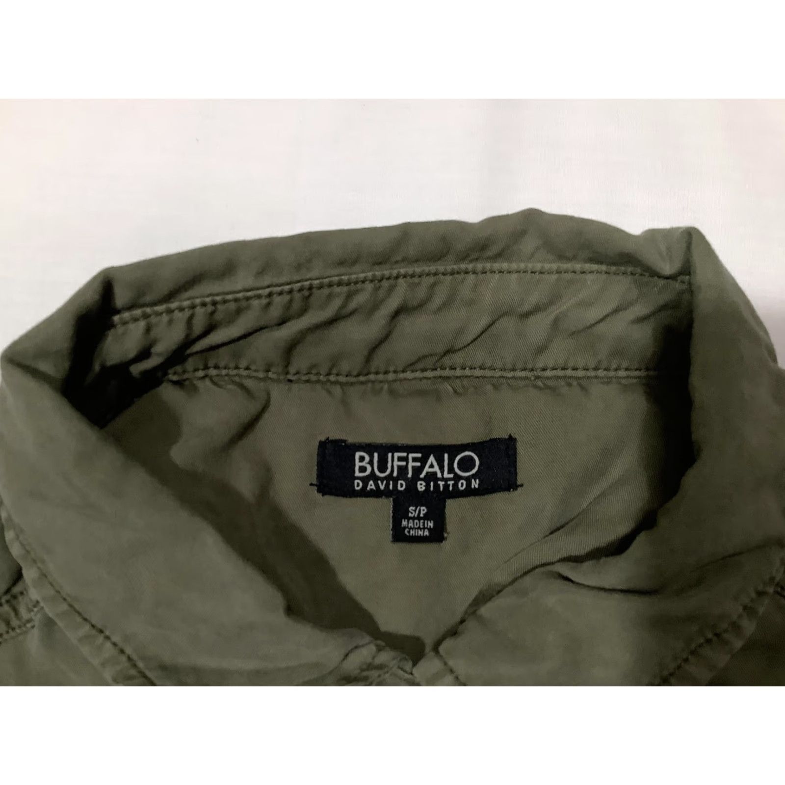 Buffalo David Bitton Buffalo David Bitton Top Womens S Olive Green Military Pockets Sleeveless Collared Button-Up Utility Shirt Short Mid-Length Size S / US 4 / IT 40 - 5 Thumbnail