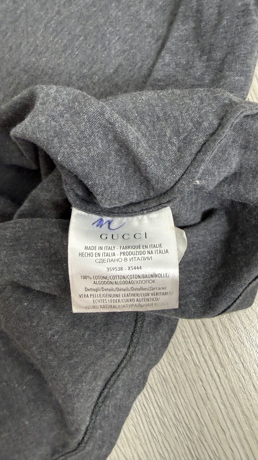 Gucci Gucci Rare Leather Pocket T Shirt Size US XL / EU 56 / 4 - 7 Thumbnail