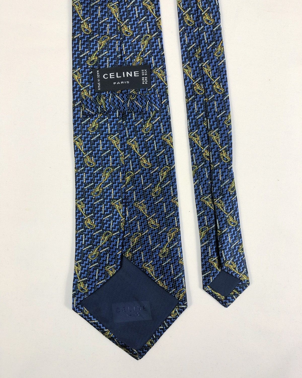 Rare Vintage Celine Paris Silk Tie Made in Spain