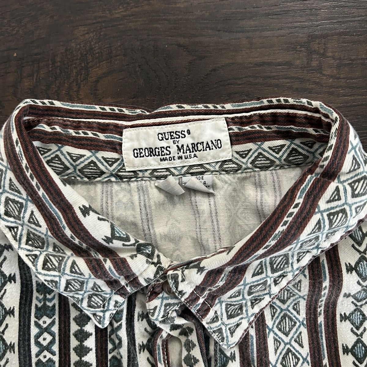 Guess Vintage Guess Georges Marciano Aztec Southwest Button Shirt Size US L / EU 52-54 / 3 - 3 Thumbnail