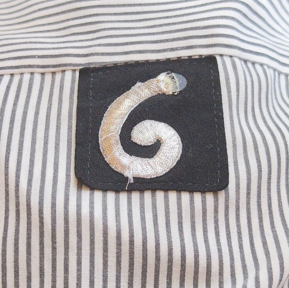 Other Marquis Sz L Striped Black White Men's Party Shirt Embroide Size US L / EU 52-54 / 3 - 6 Thumbnail