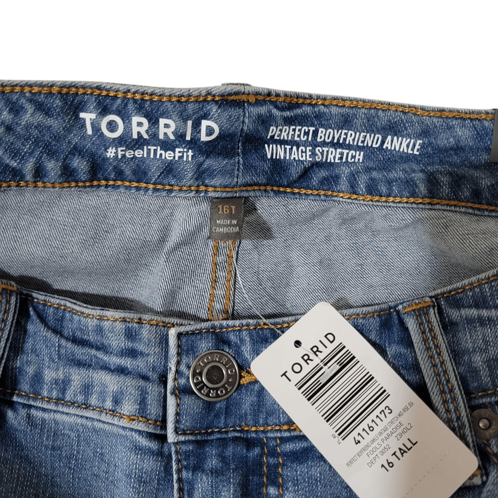 Torrid Torrid Perfect Boyfriend Ankle Vintage Stretch Jeans 16T Size 38" / US 16 / IT 52 - 4 Thumbnail