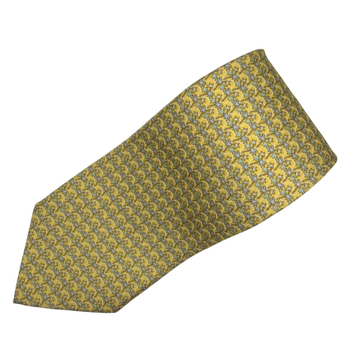 Salvatore Ferragamo Salvatore Ferragamo Silk Tie,Yellow, Made in Italy, Like New Size ONE SIZE - 2 Thumbnail