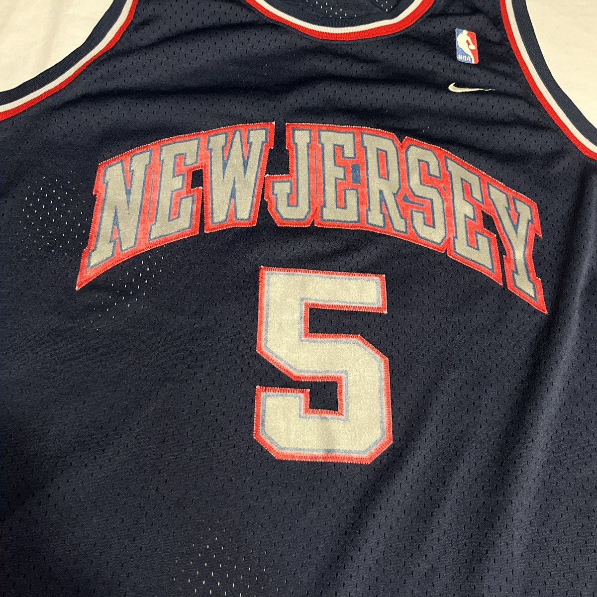 NBA × Nike × Vintage NIKE Team NEW JERSEY NETS JASON KIDD #5 NBA Size US XL / EU 56 / 4 - 3 Thumbnail