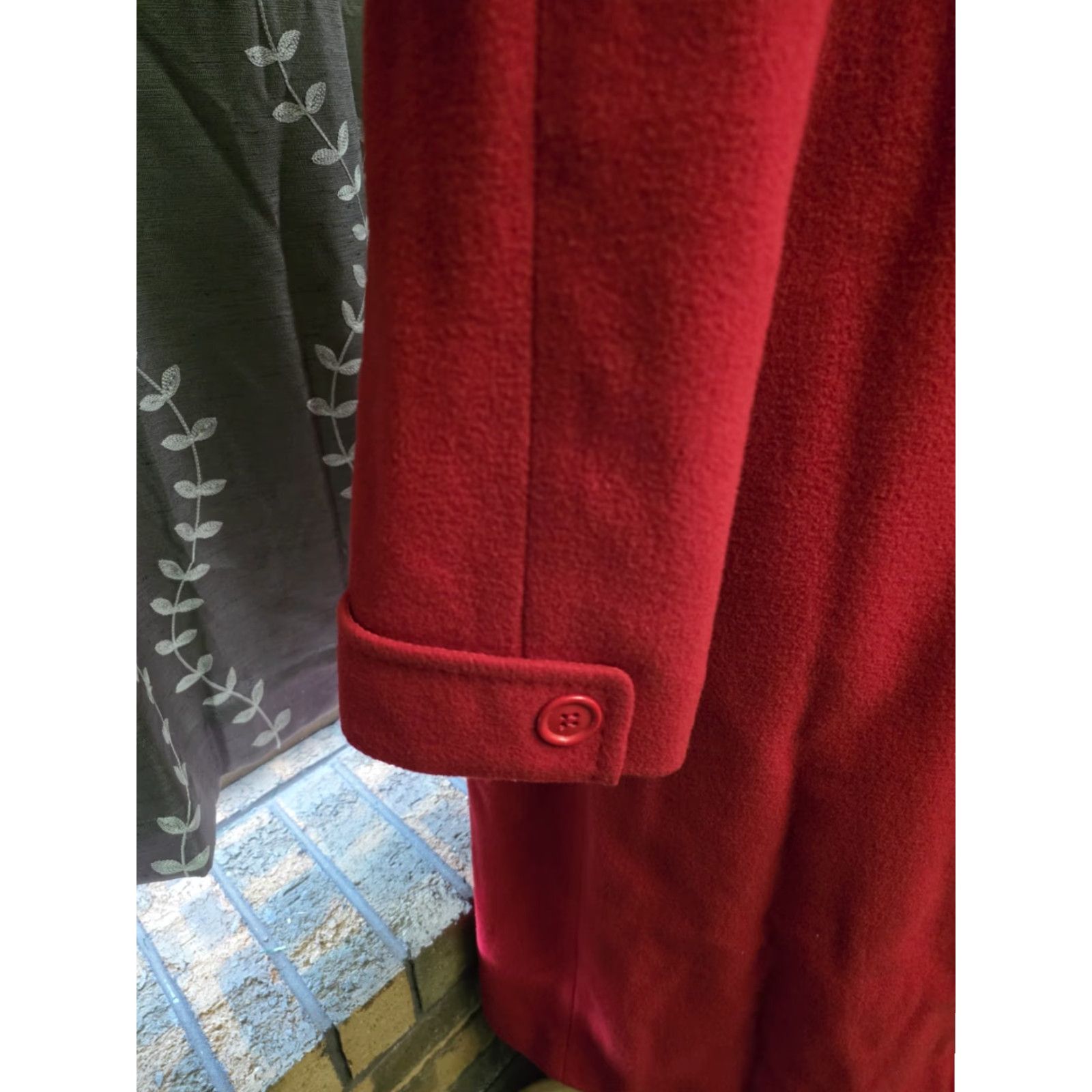 Vintage VINTAGE Fashionbilt Women's Coat Overcoat 60s 100% Wool Red Long L/XL Modern Classic USA Size L / US 10 / IT 46 - 4 Thumbnail