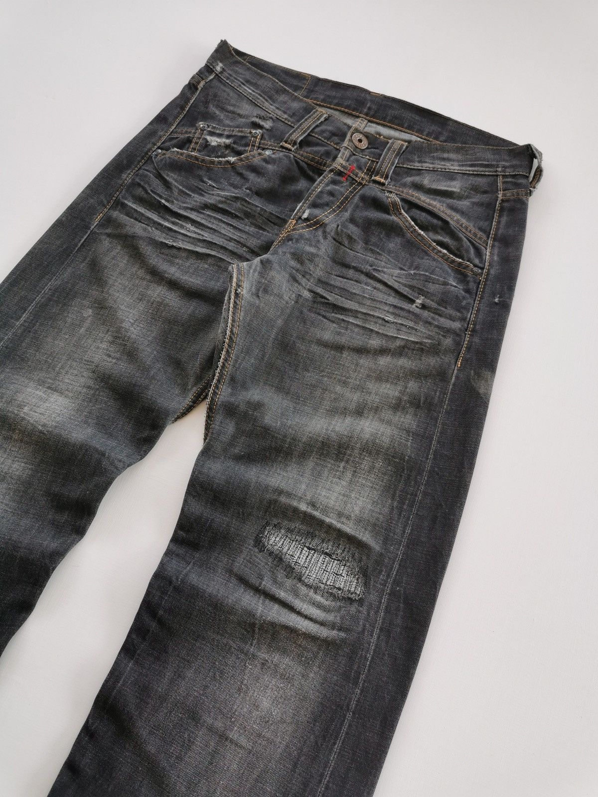 Replay Replay Rugged Vintage Washed Black Straight Fit Y2K Denim Size US 31 - 2 Thumbnail