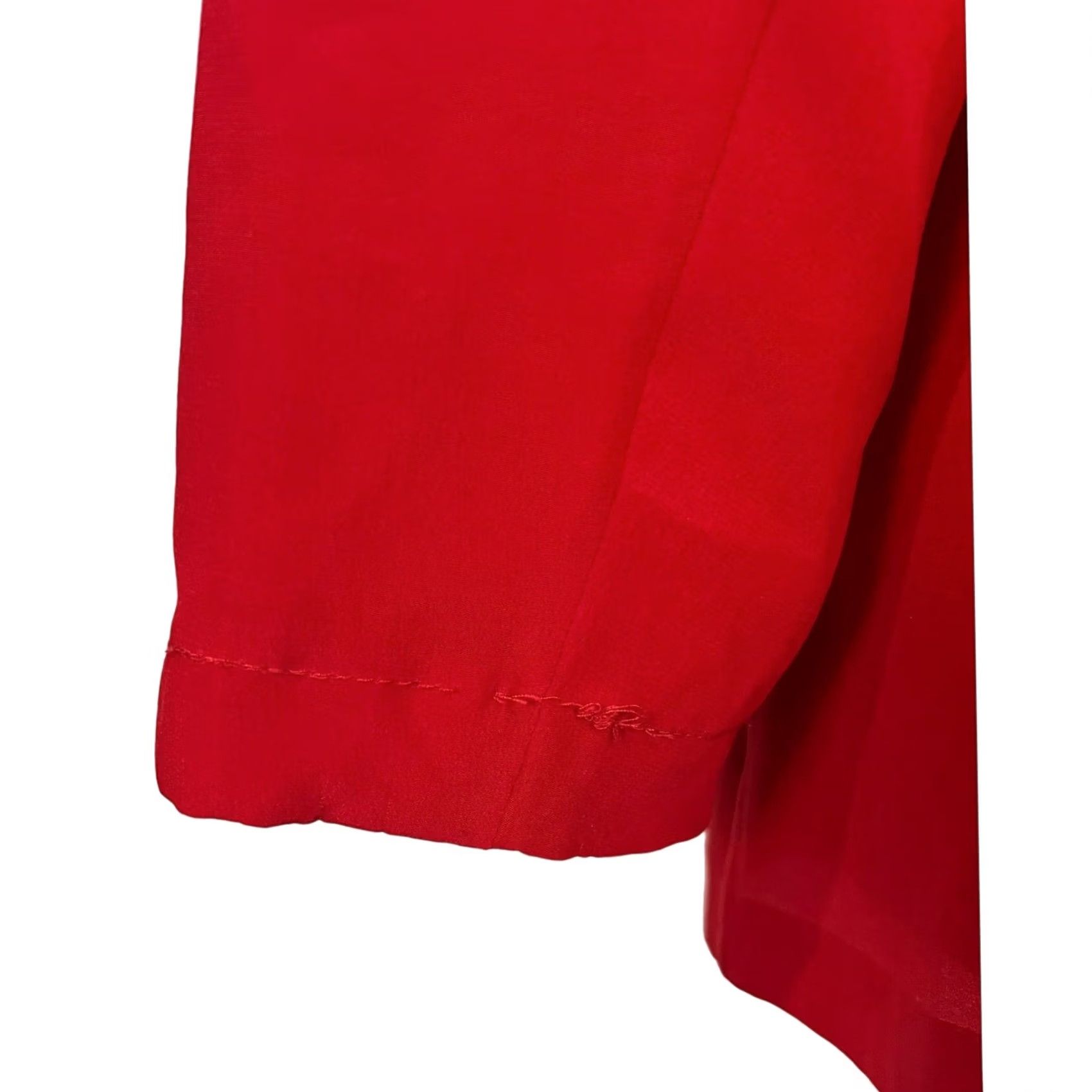 Vintage Silk Studio by Claude Bennett Blazer Women Red Silk Long Sleeve Open Front Sz 8 Size M / US 6-8 / IT 42-44 - 6 Thumbnail