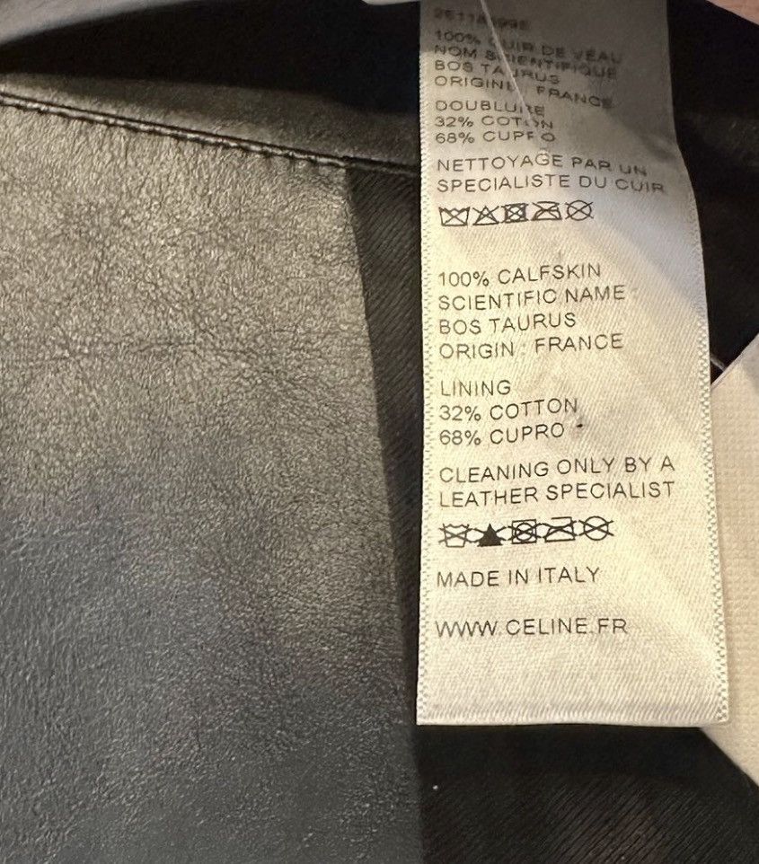 Celine Celine SS19 Hedi Slimane Two-Tone Biker Leather Jacket Size US L / EU 52-54 / 3 - 10 Thumbnail