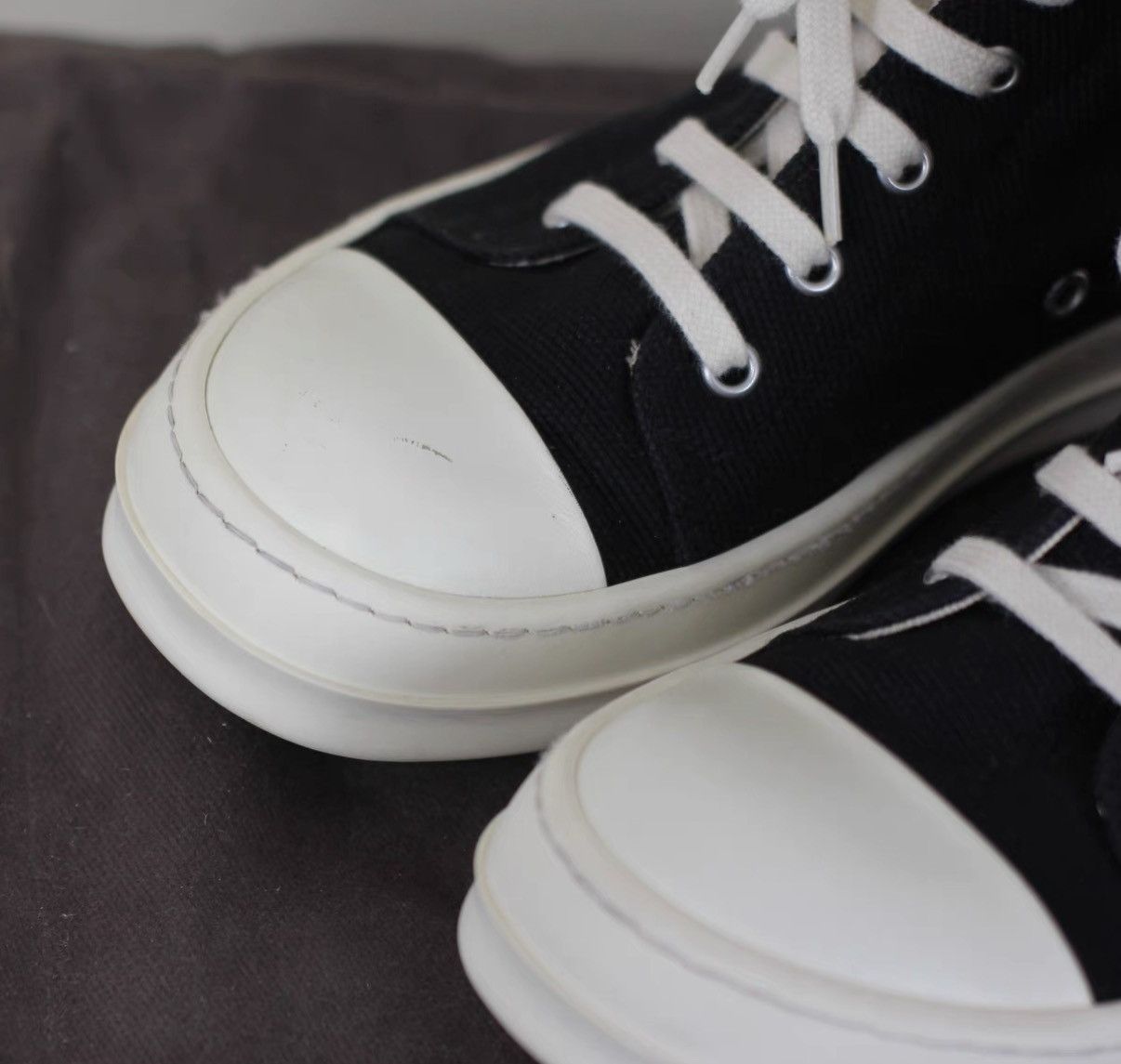 Rick Owens Rick Owens High-Top Canvas Bubble Converse-Inspired Sneakers Size US 7 / IT 37 - 4 Thumbnail
