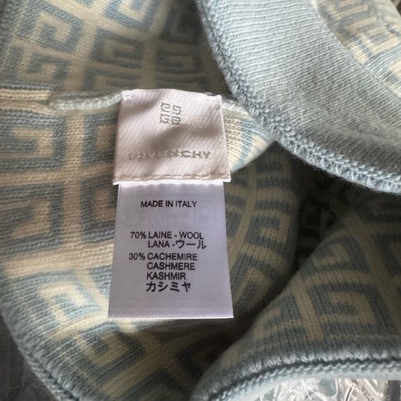 Givenchy Givenchy Light Blue Patterned Beanie Size ONE SIZE - 3 Thumbnail