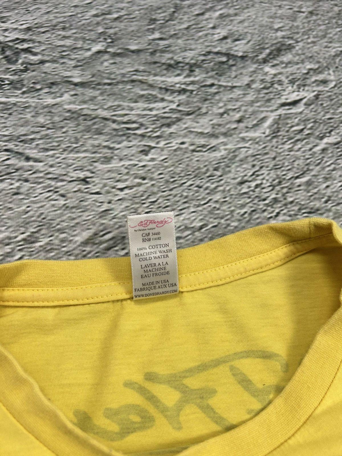 Christian Audigier × Ed Hardy × Vintage Ed Hardy Christian Audigier vintage yellow T-shirt big logo Size US XL / EU 56 / 4 - 5 Thumbnail