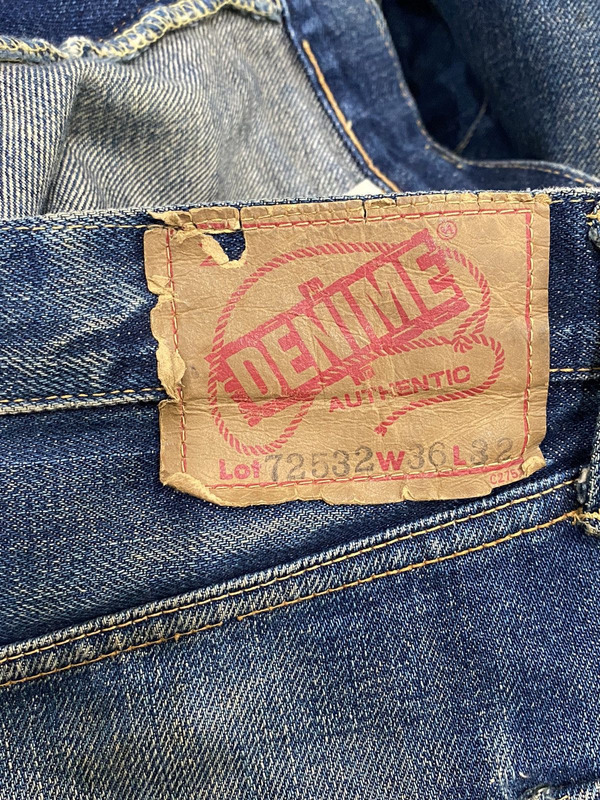 Denime Vintage🔥DENIME Selvage Aging Redline Jean W36 Size US 36 / EU 52 - 18 Thumbnail