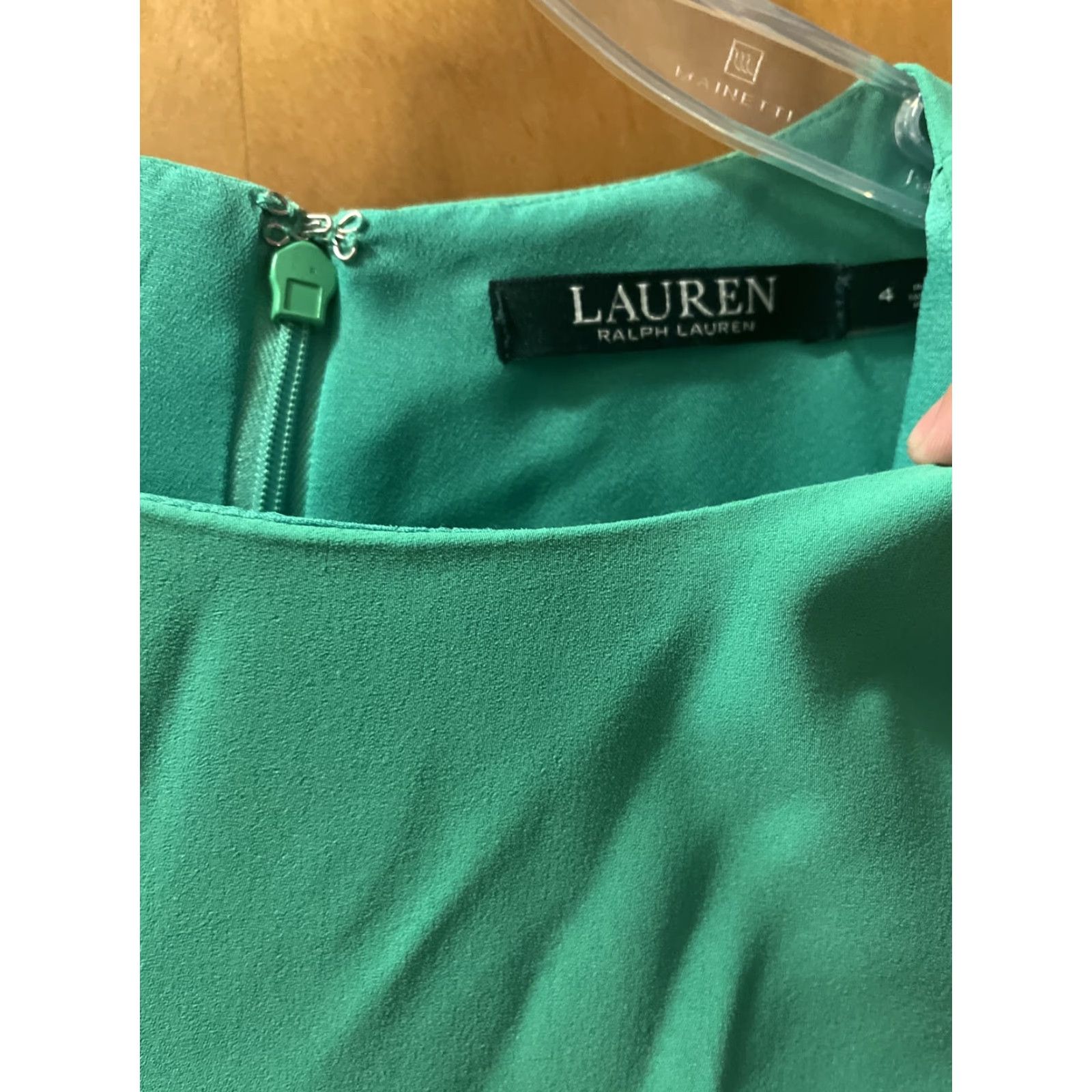 Ralph Lauren NWT Lauren Ralph Lauren Hampton Green Crepe A-Line Dress Size 4 Size S / US 4 / IT 40 - 6 Thumbnail