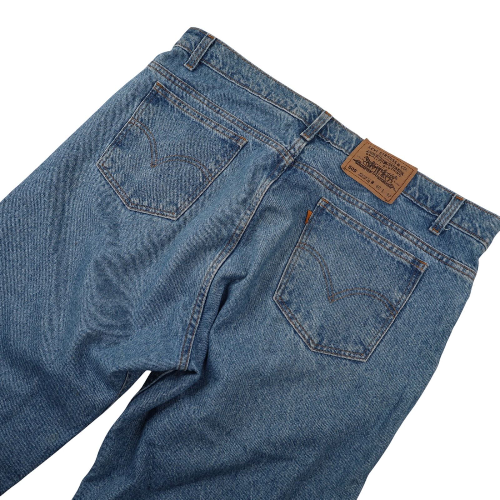 Levi's × Vintage Vintage Levi's 505 Straight Leg Orange Tab Denim Jeans Size US 40 / EU 56 - 13 Thumbnail