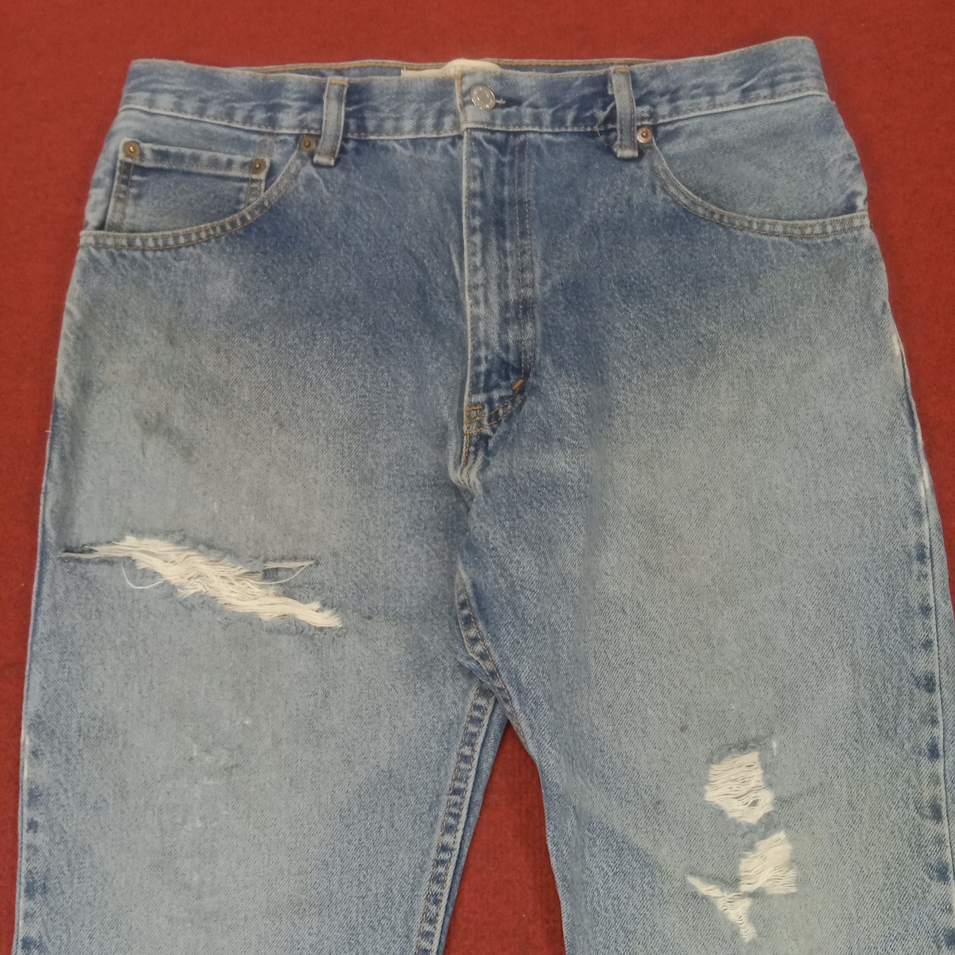 Levi's × Vintage Levis Distressed Jeans Daily Streetwear Style Size US 33 - 2 Thumbnail