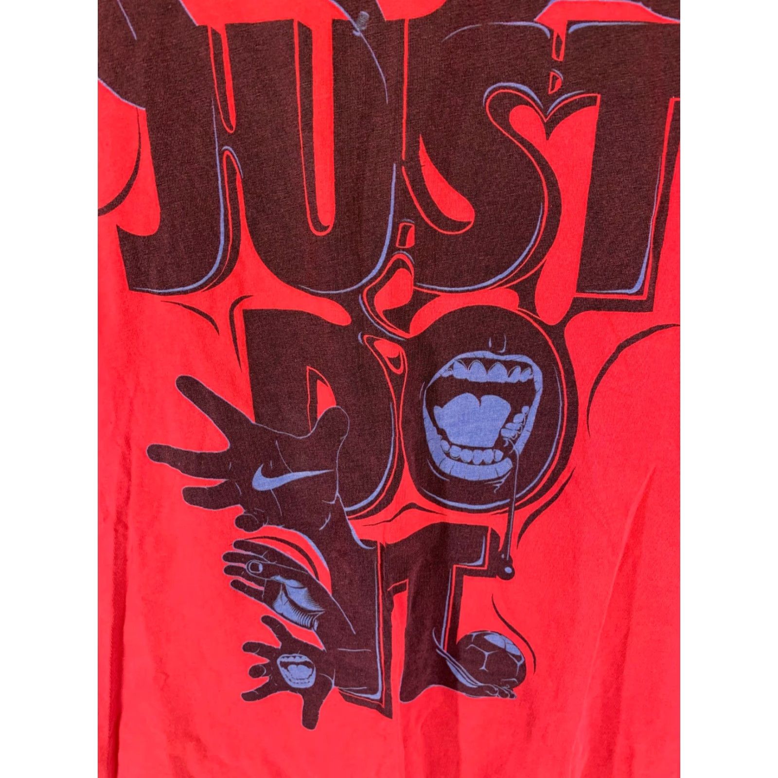 Nike NIKE JUST DO IT Shirt Mens L Red Jersey T-Shirt Logo Short Sleeve Cotton 100% Standard Fit 2011 Size US L / EU 52-54 / 3 - 5 Thumbnail