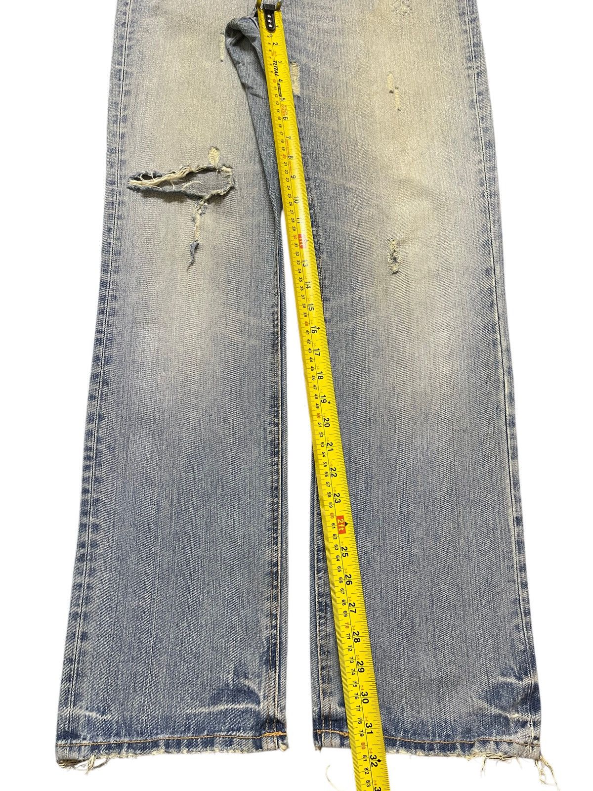 KMRii Vintage Japanese Brand Studded Faded Mud Wash Distress Loose Size US 32 / EU 48 - 14 Thumbnail