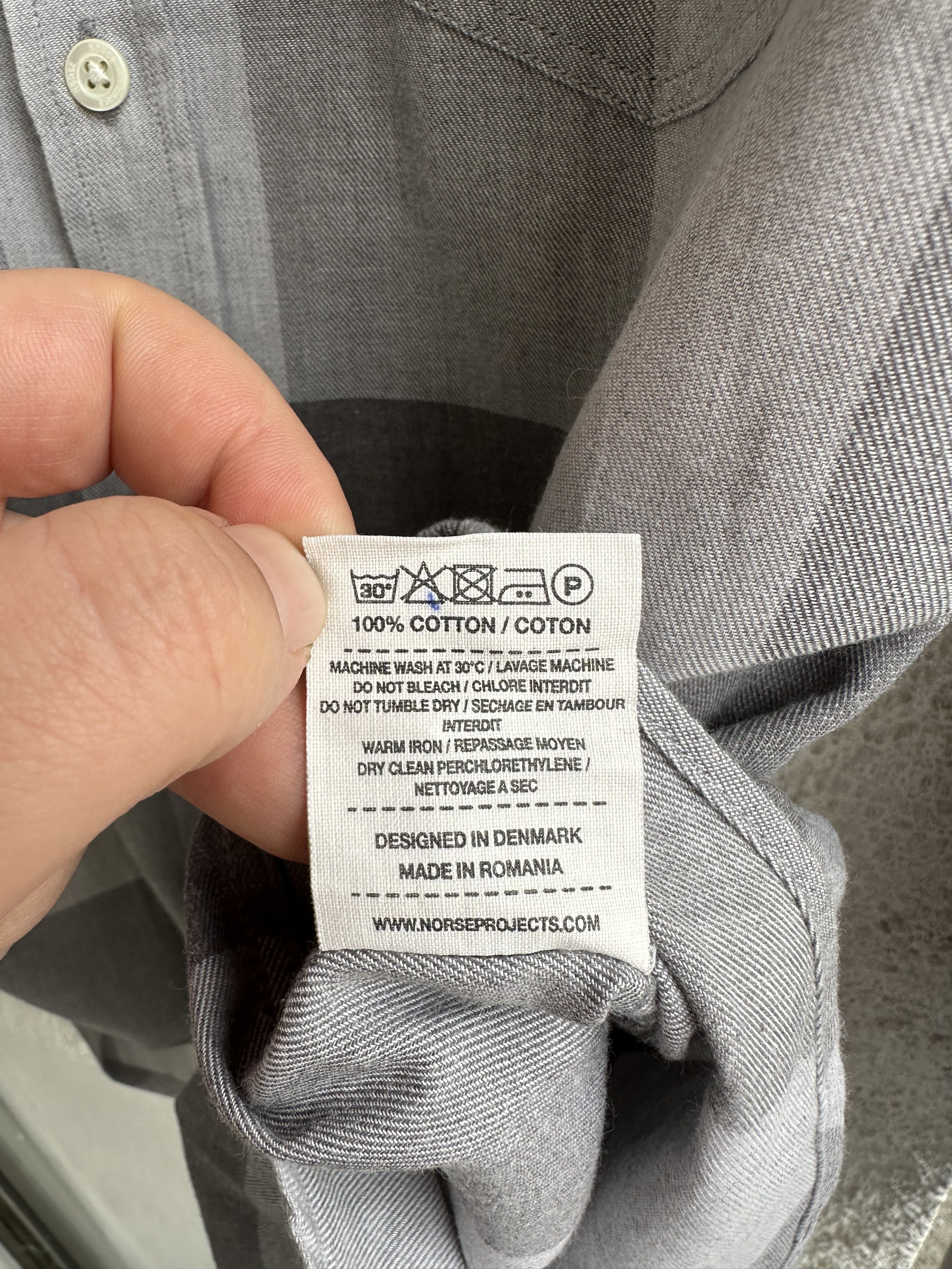Norse Projects Osvald light check shirt Size US M / EU 48-50 / 2 - 6 Thumbnail