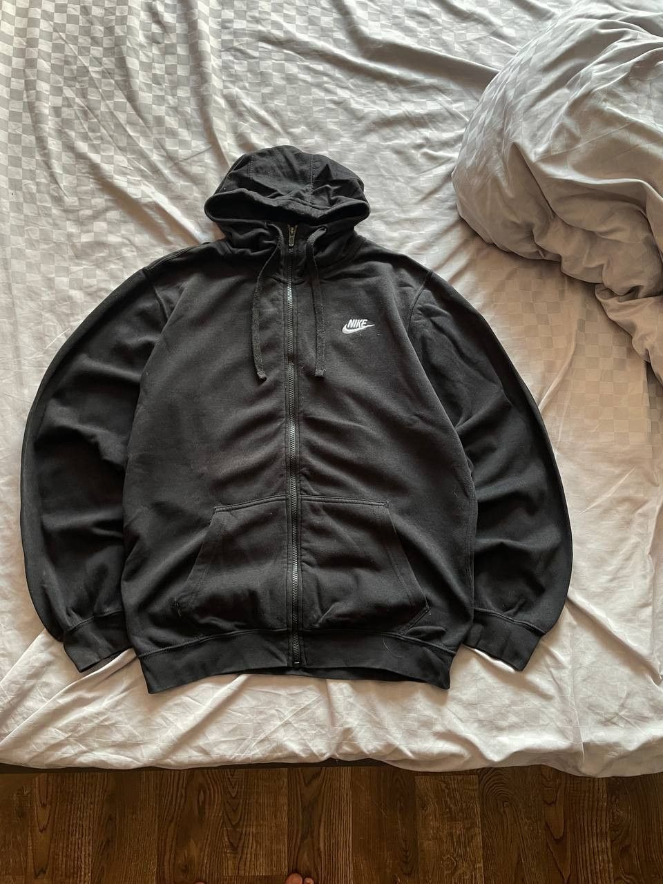 Nike Vintage Nike zip hoodie y2k drill swoosh 90s rare hype Size US L / EU 52-54 / 3 - 1 Thumbnail