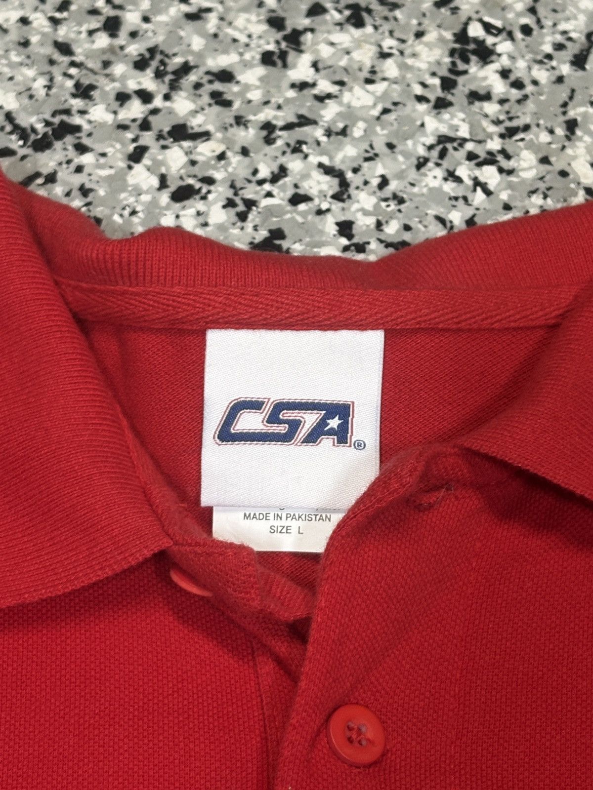 MLB Vintage CSA Anaheim Angels MLB Red/Navy Polo Shirt Sz L 0635 Size US L / EU 52-54 / 3 - 3 Thumbnail