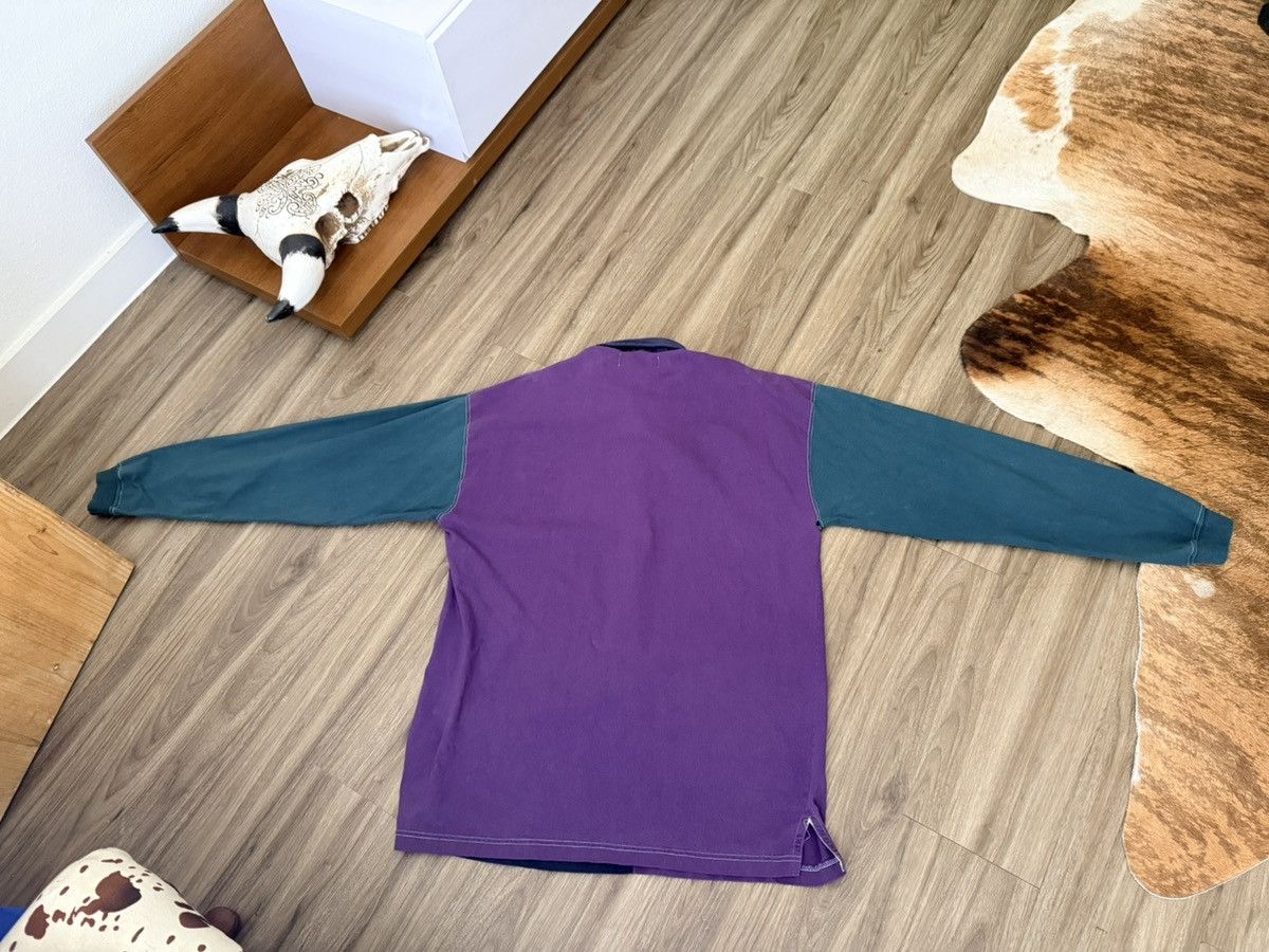 Other Benjamin Row Colorblock Rugby Shirt Green Purple Blue Large Size US L / EU 52-54 / 3 - 4 Thumbnail