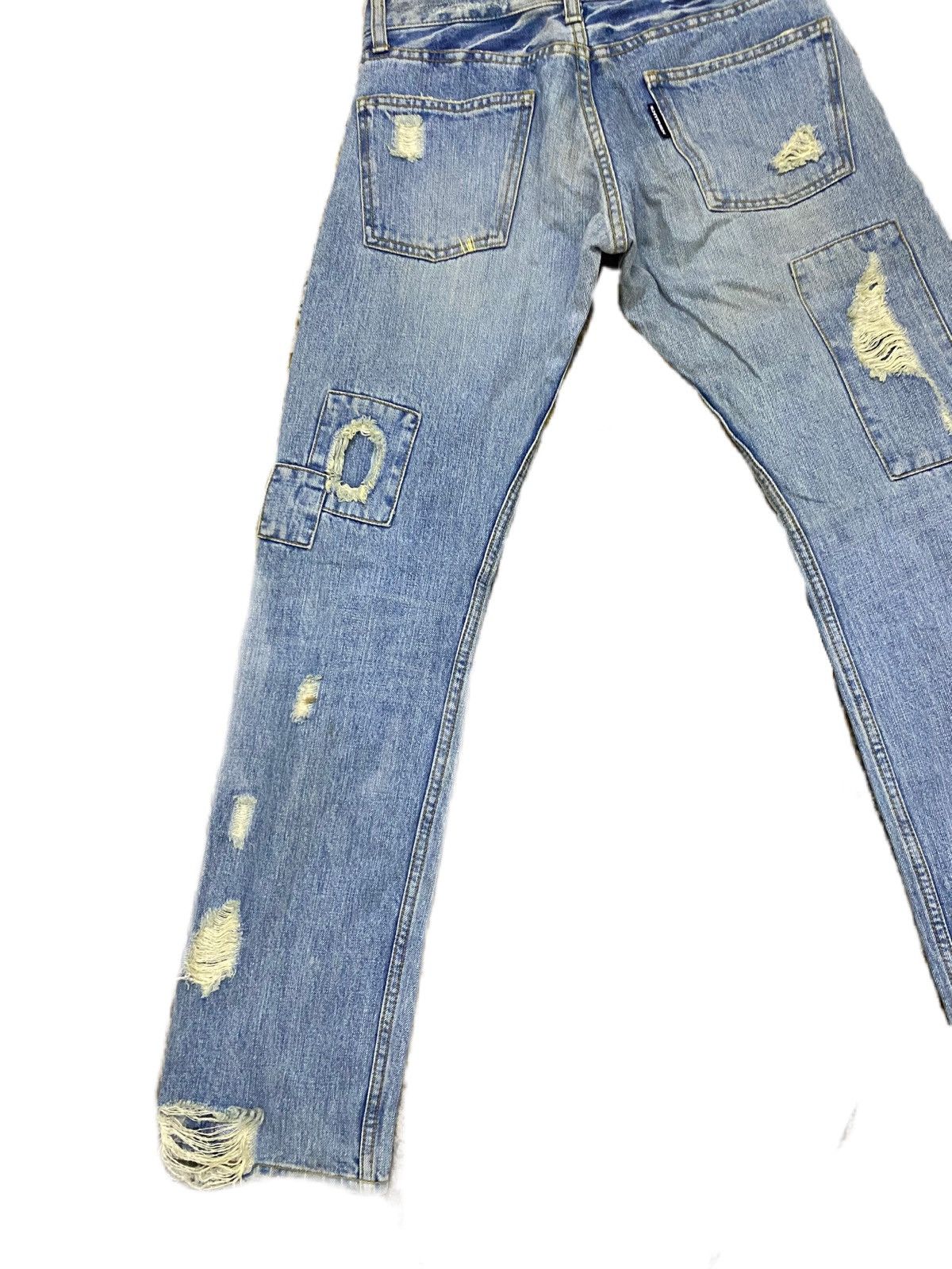 Junya Watanabe Japan Brand Patchwork E Hyphen World Gallery Ripped Design Size US 29 - 3 Thumbnail