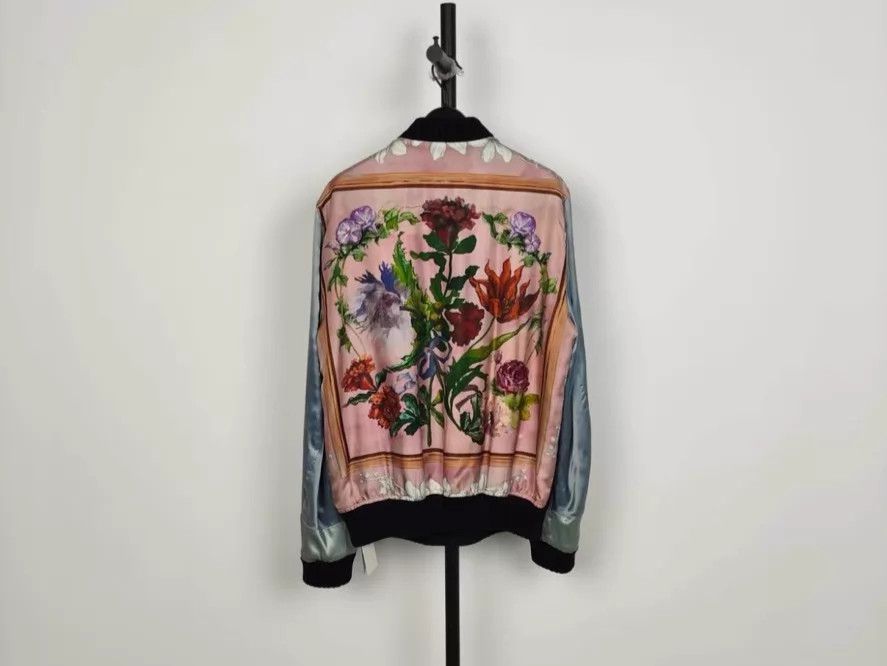 Gucci Gucci blue black colorblock back floral zip jacket 48 Size US M / EU 48-50 / 2 - 2 Thumbnail