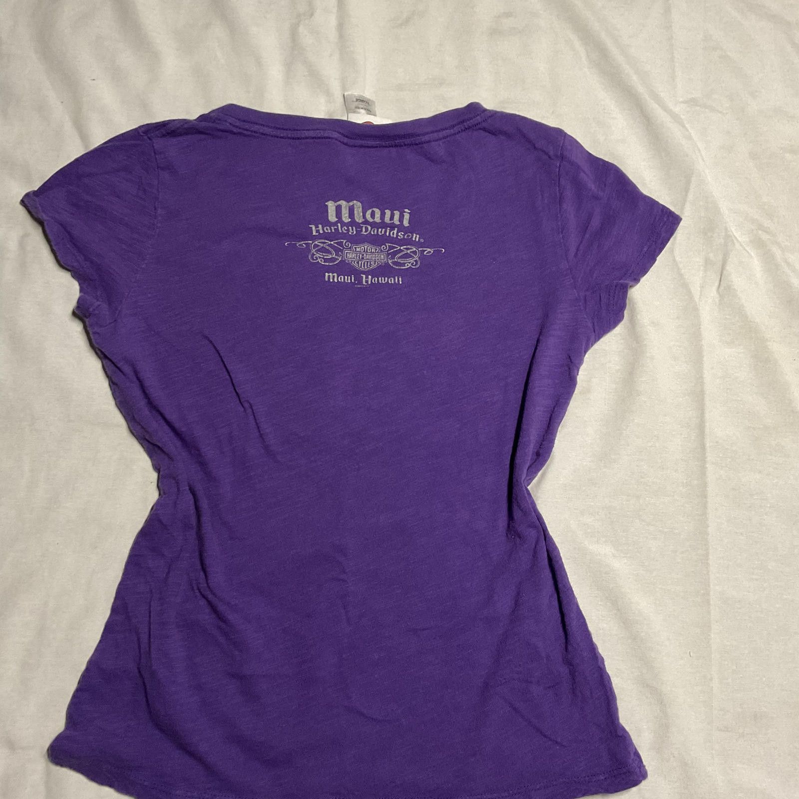 Harley Davidson purple v neck harley davidson shirt Size XL / US 12-14 / IT 48-50 - 2 Thumbnail