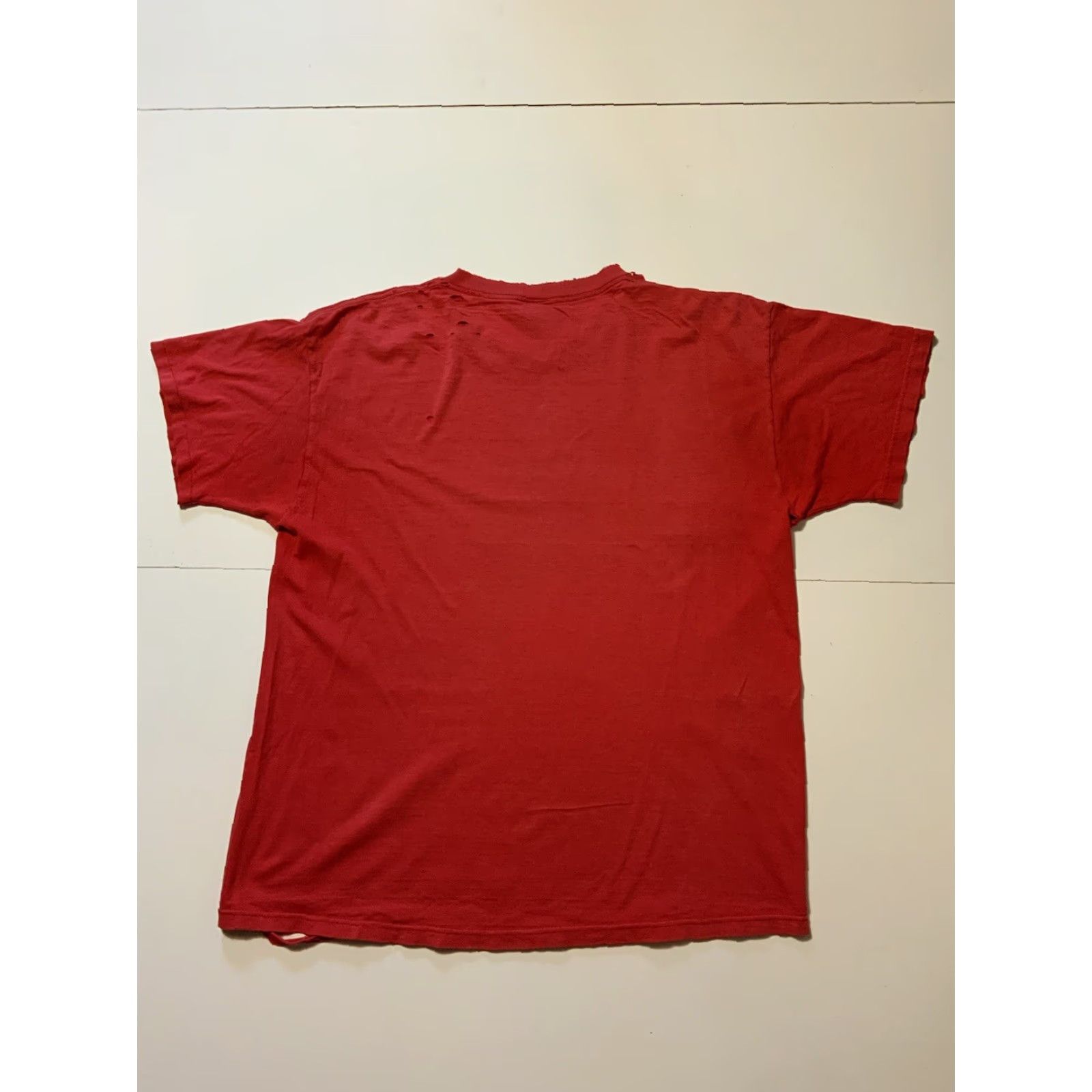 Fruit Of The Loom COWTOWN SKATEBOARDS Skate Red Graphic Crewneck S/S Distressed T-Shirt XL Men Size Red Cowtown Skateboards Crew Neck Distressed Graphic Shirt Mens XL Size US XL / EU 56 / 4 - 3 Thumbnail