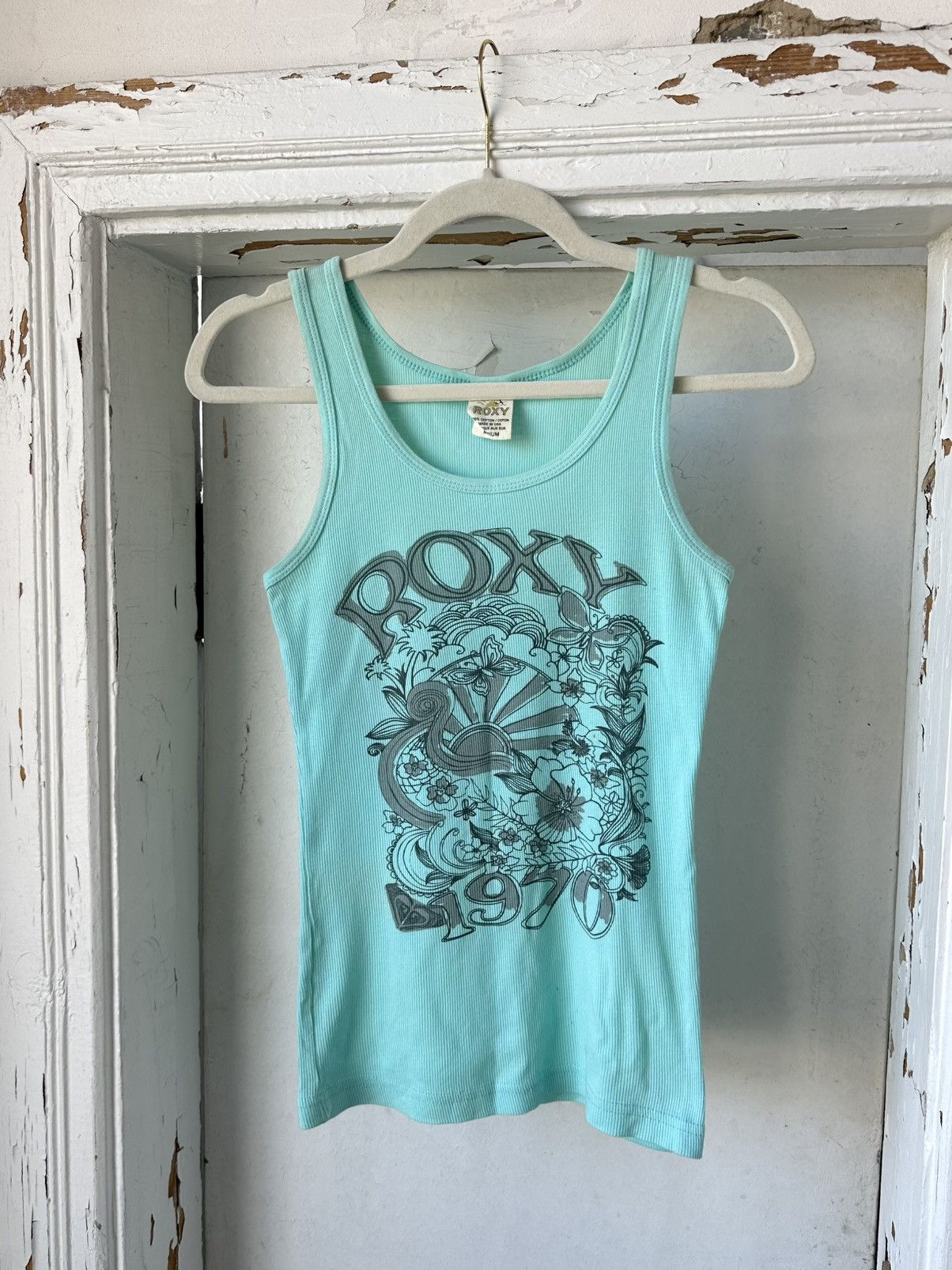 Beauty Beast × If Six Was Nine × Vintage Vintage Roxy Made in USA Printed Tank Top Size M / US 6-8 / IT 42-44 - 1 Thumbnail